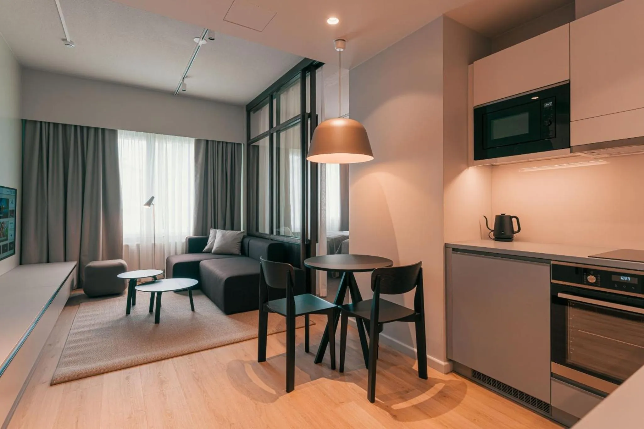 Apartment with double bed and bunk bed for two kids in Original Sokos Hotel Seurahuone Savonlinna