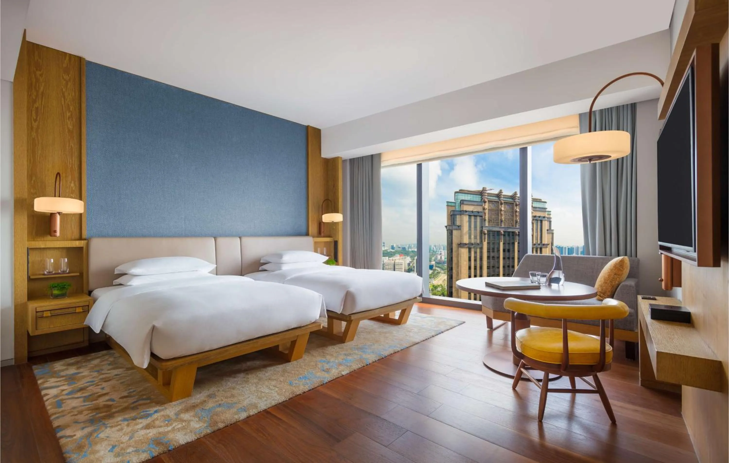Twin Room with Heritage view in Andaz Singapore, By Hyatt