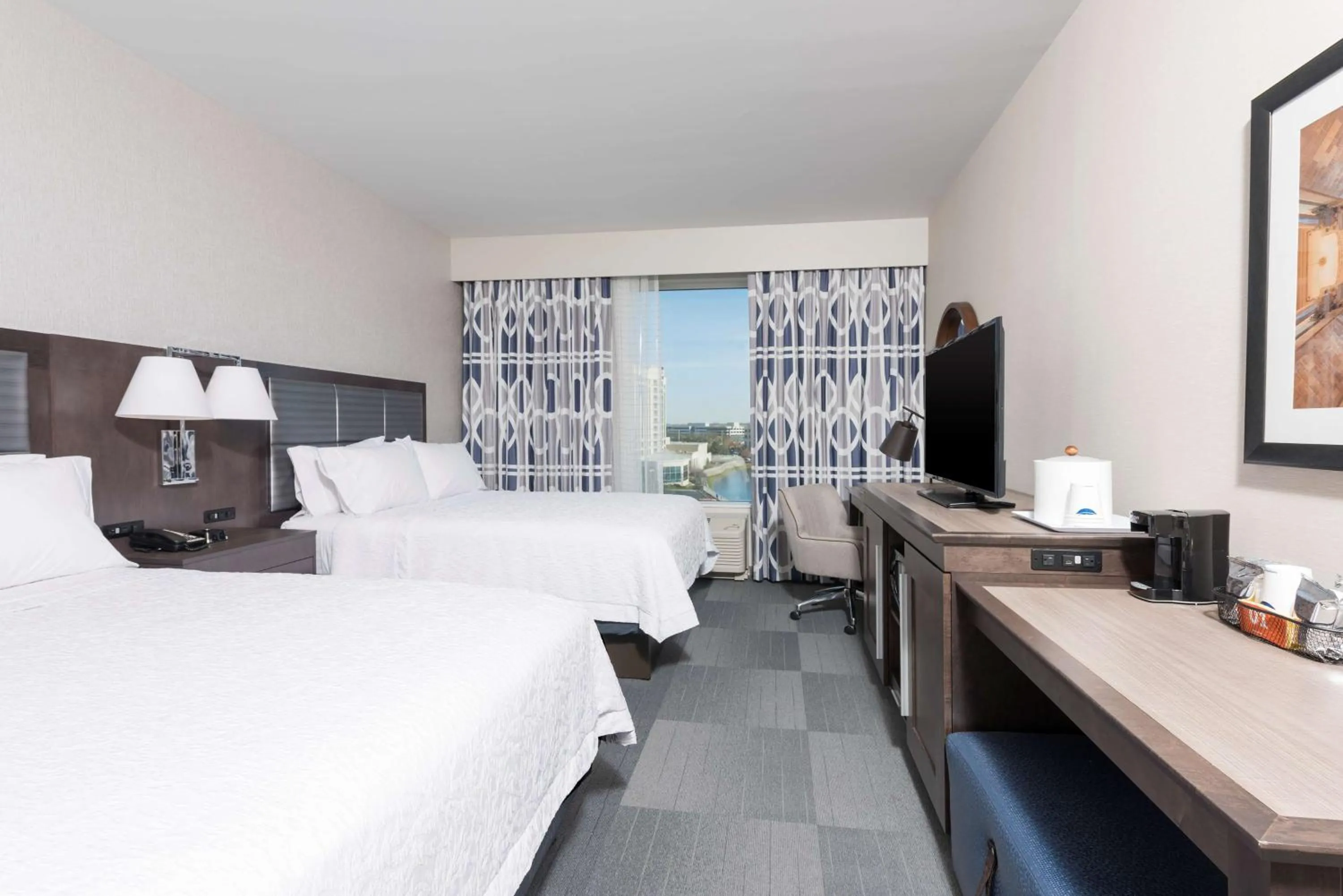 Queen Room with Two Queen Beds - Hearing Access/Non-Smoking in Hampton Inn & Suites Indianapolis-Keystone, IN
