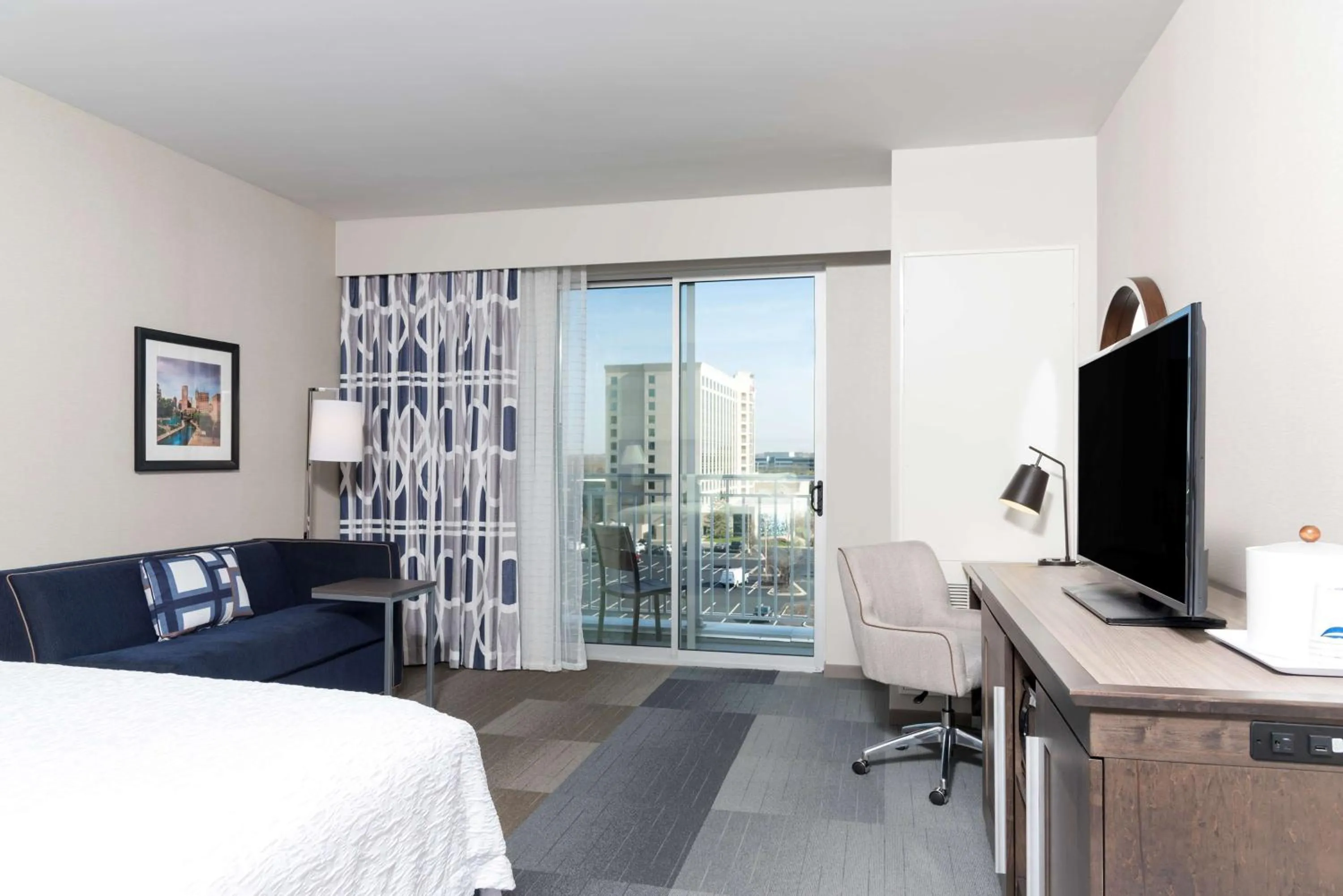 Queen Room with Two Queen Beds and Balcony in Hampton Inn & Suites Indianapolis-Keystone, IN