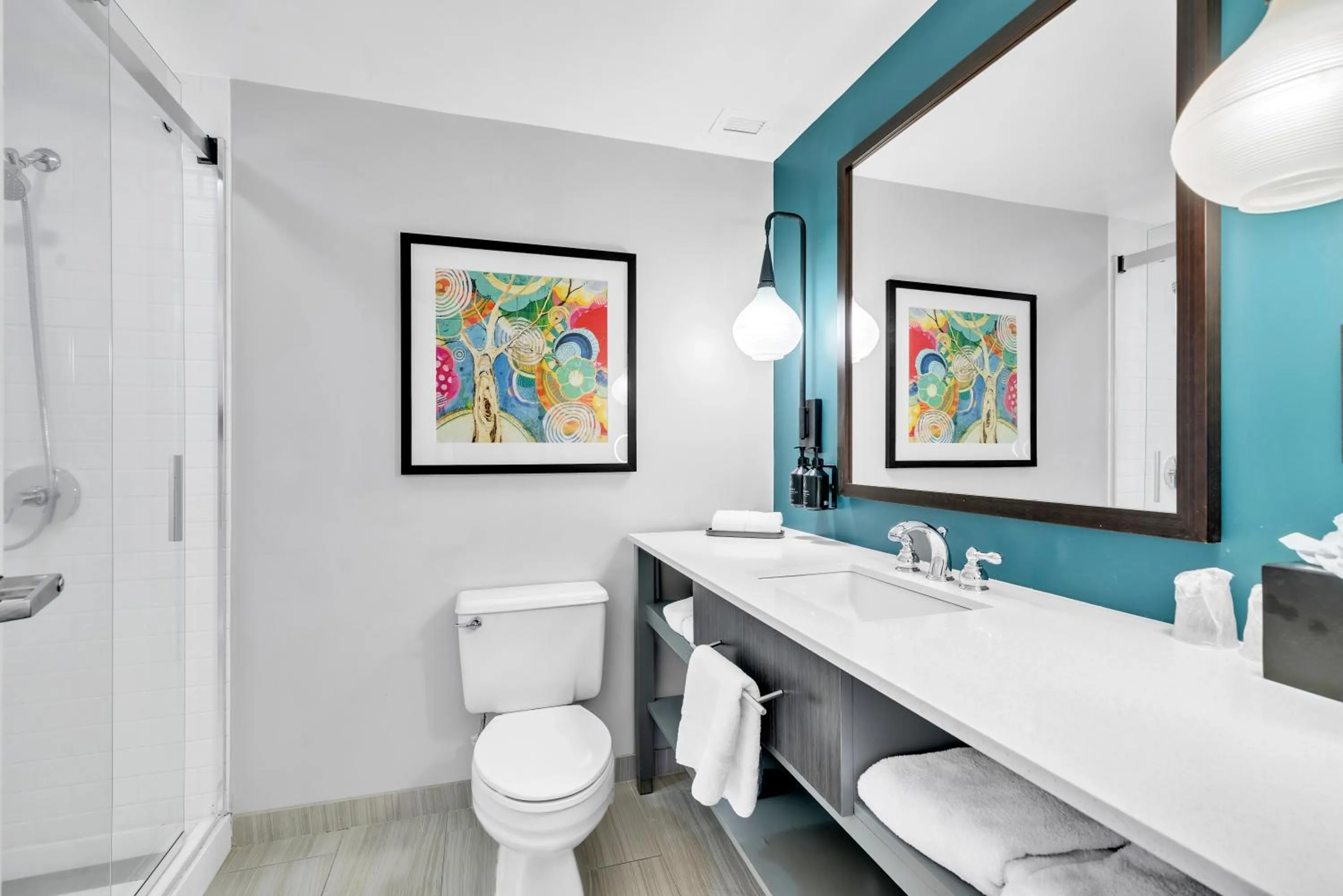 Queen Room with Two Queen Beds Hearing Accessible with Roll-In Shower - Non-Smoking in Hotel Indigo Atlanta Vinings by IHG