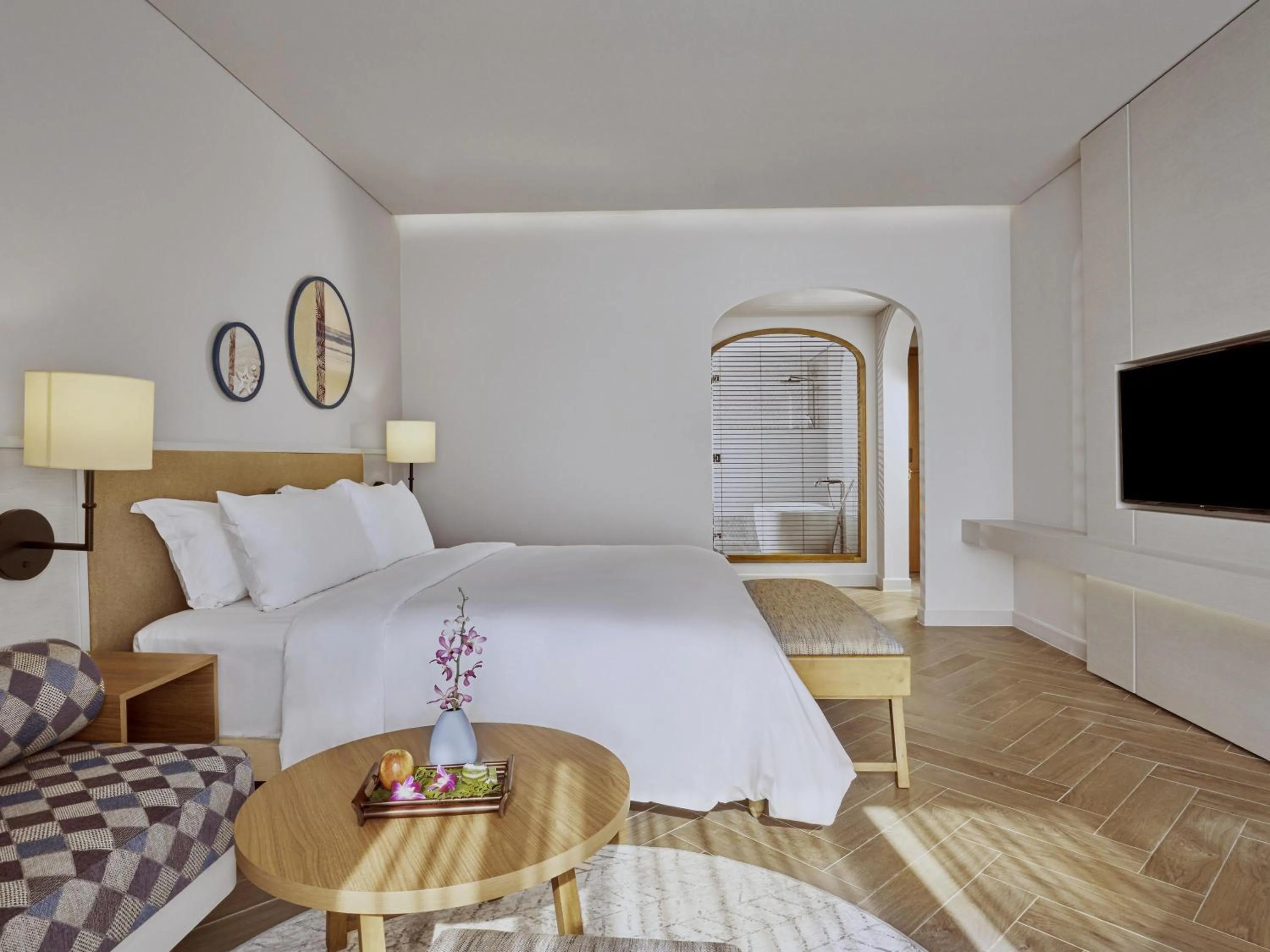 Family Room with One King Bed and Bunk Bed and Sea View in Mercure Vung Tau Resort