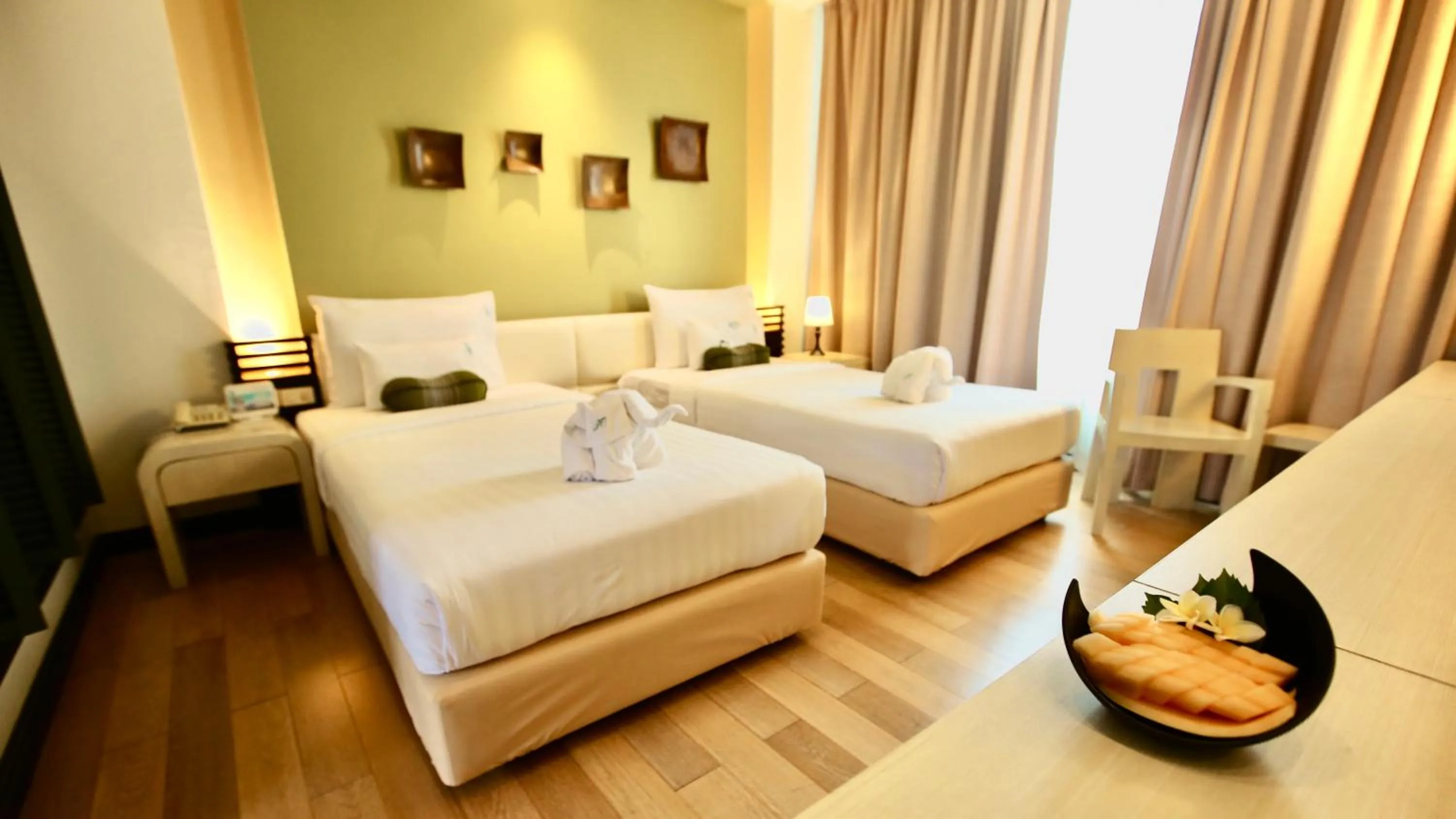 Deluxe Twin Room in A-Te Chumphon Hotel - SHA Plus