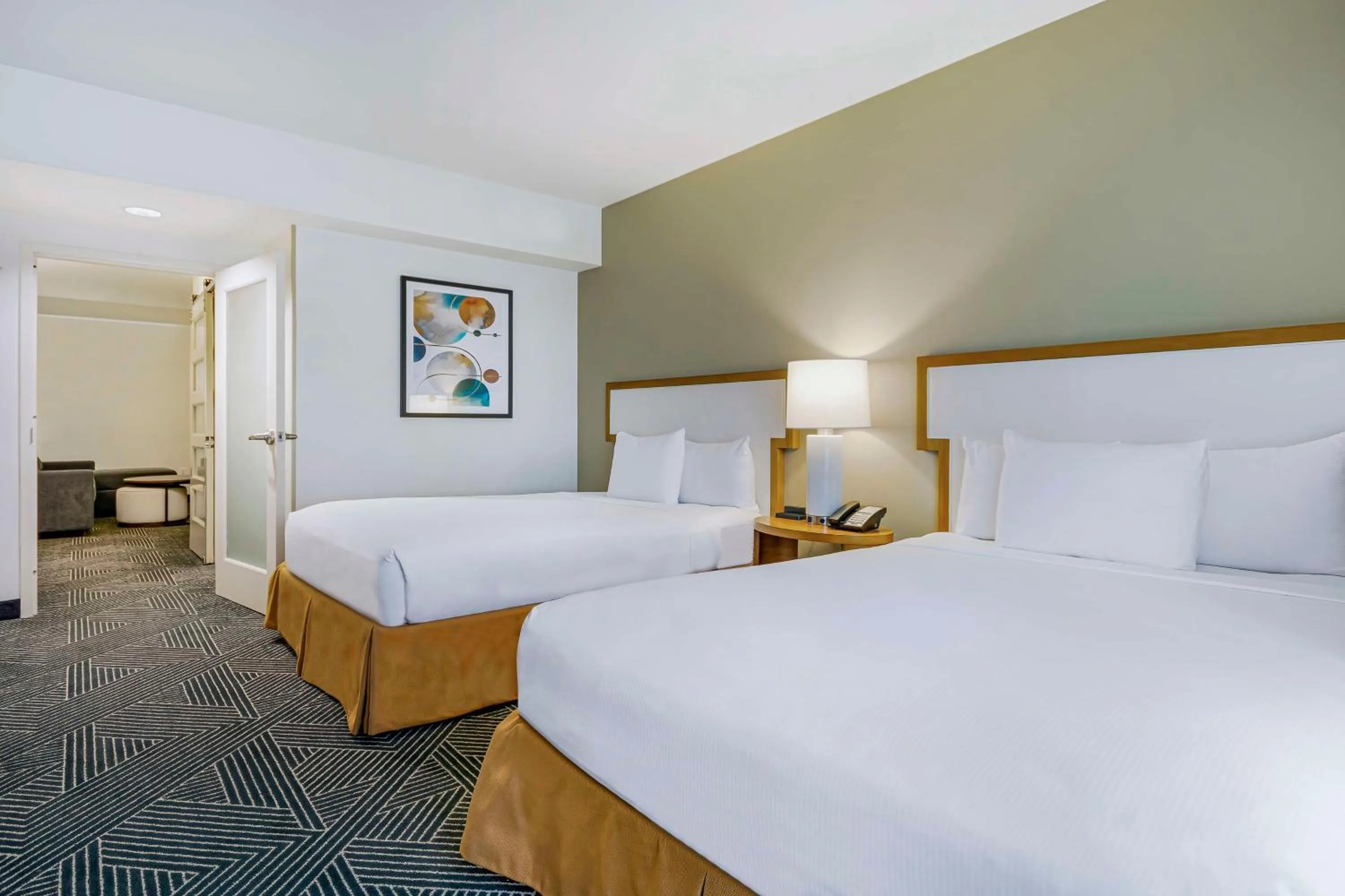 Two-Room Corner Suite with Two Queen Beds and City View - High Floor in Embassy Suites Houston - Downtown