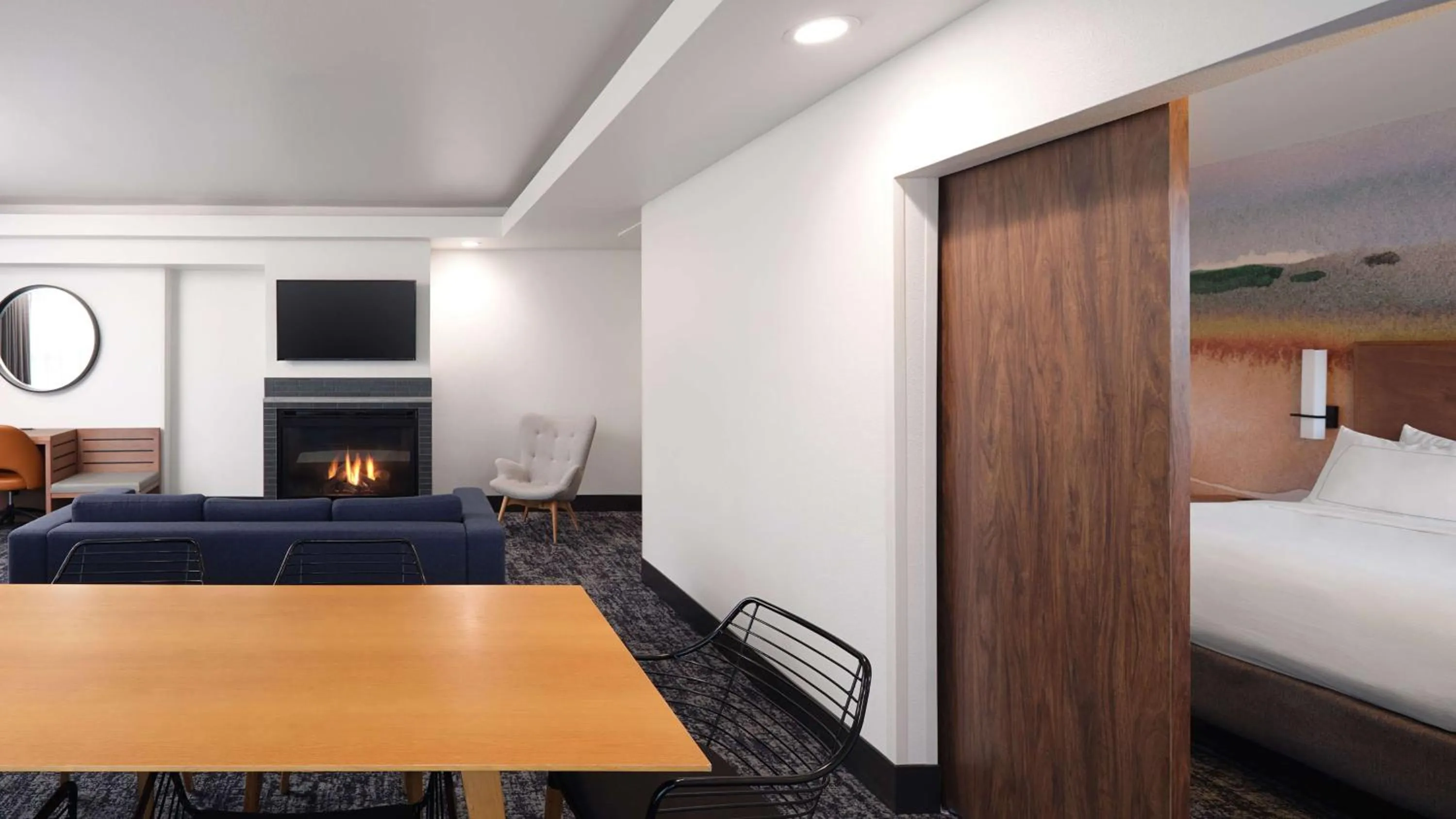 One-Bedroom King Suite with Balcony in River's Edge Hotel Portland, Tapestry Collection by Hilton