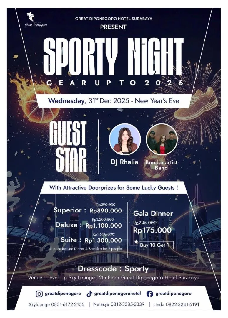 Deluxe Twin Room in Great Diponegoro Hotel Surabaya