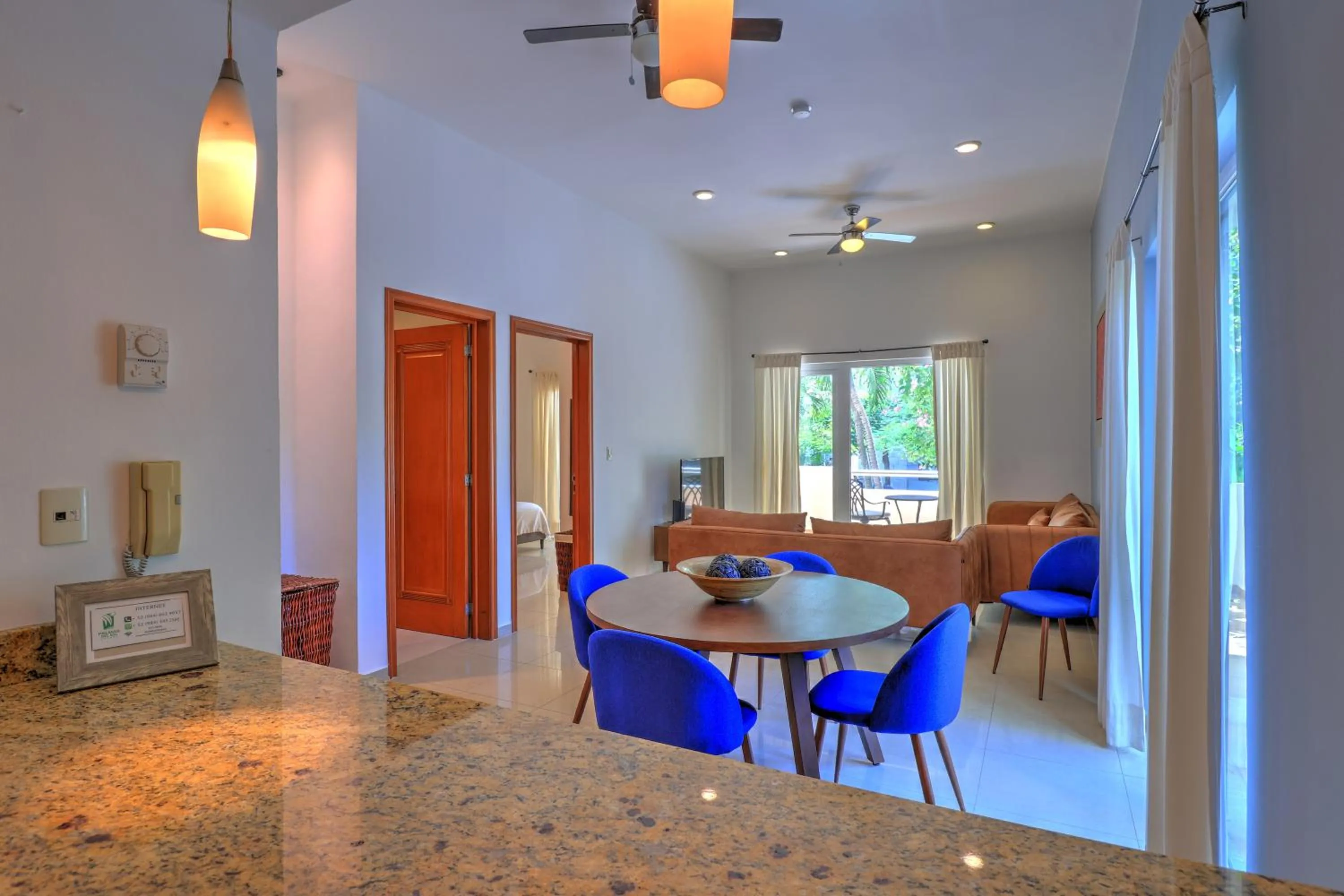 Palmar 2 bedroom street view in Riviera Maya Suites