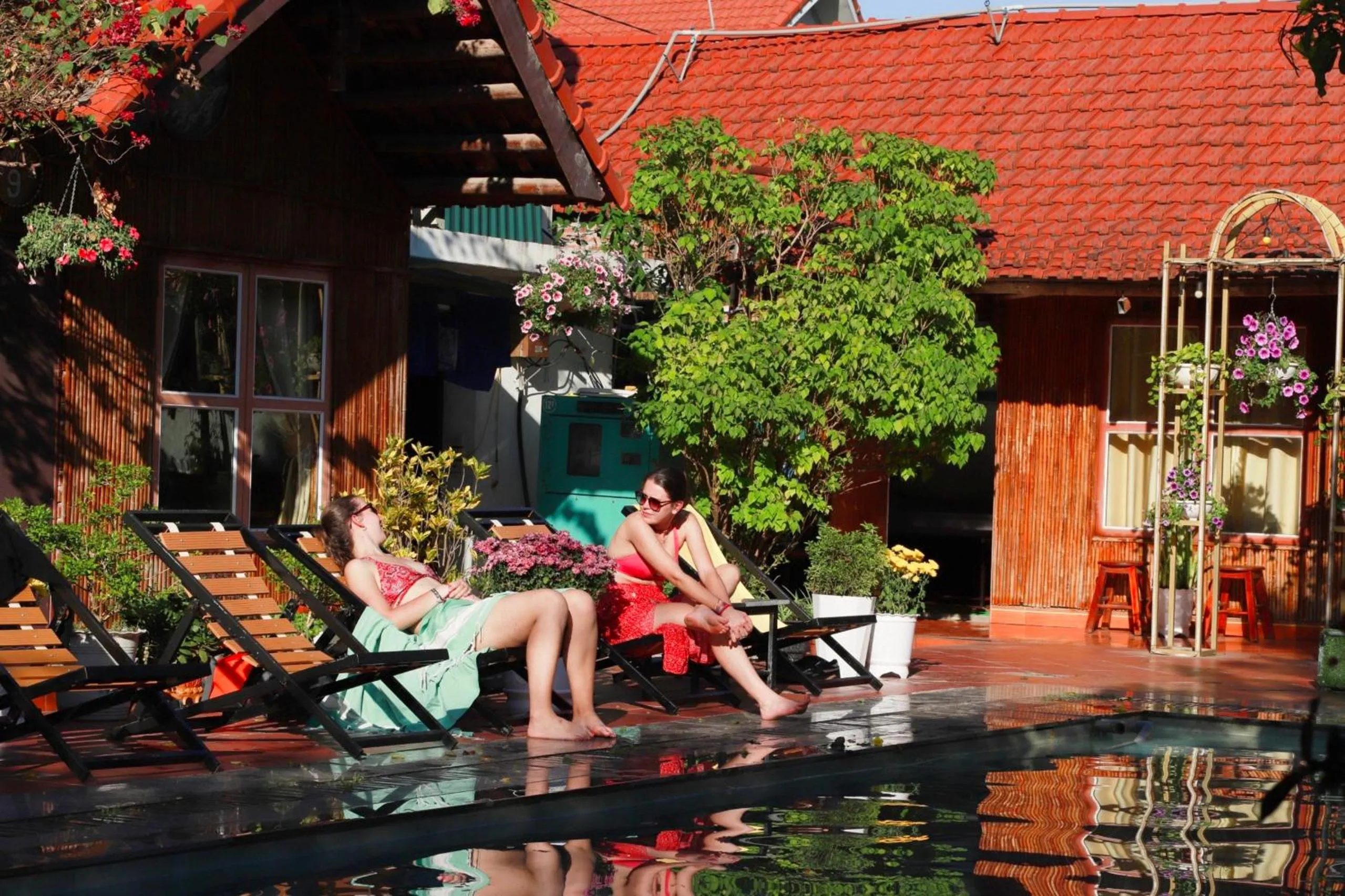 Double Room with Pool View in Tam Coc Garden Homestay