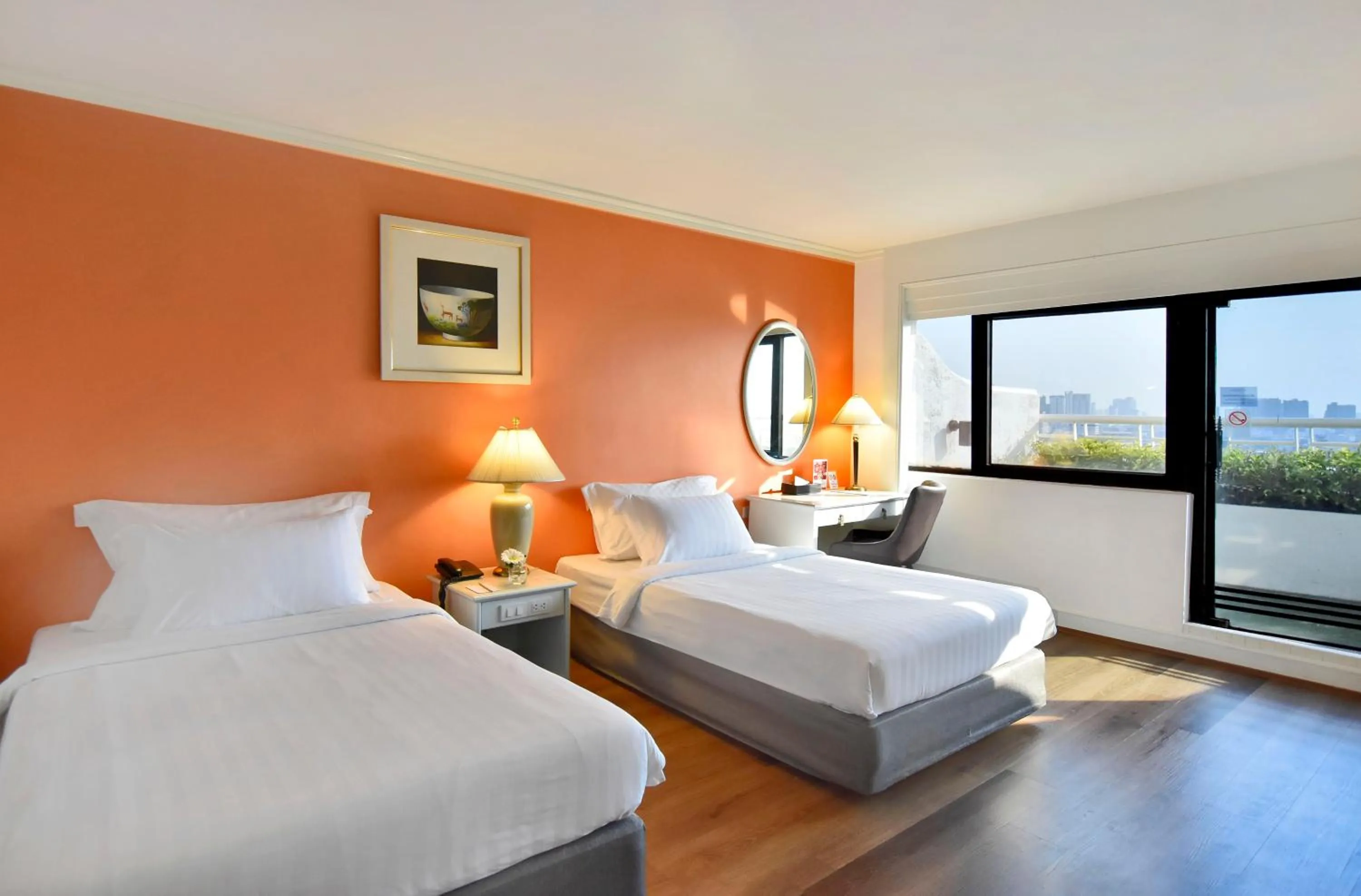 Deluxe River View Balcony Twin in Grand China Bangkok