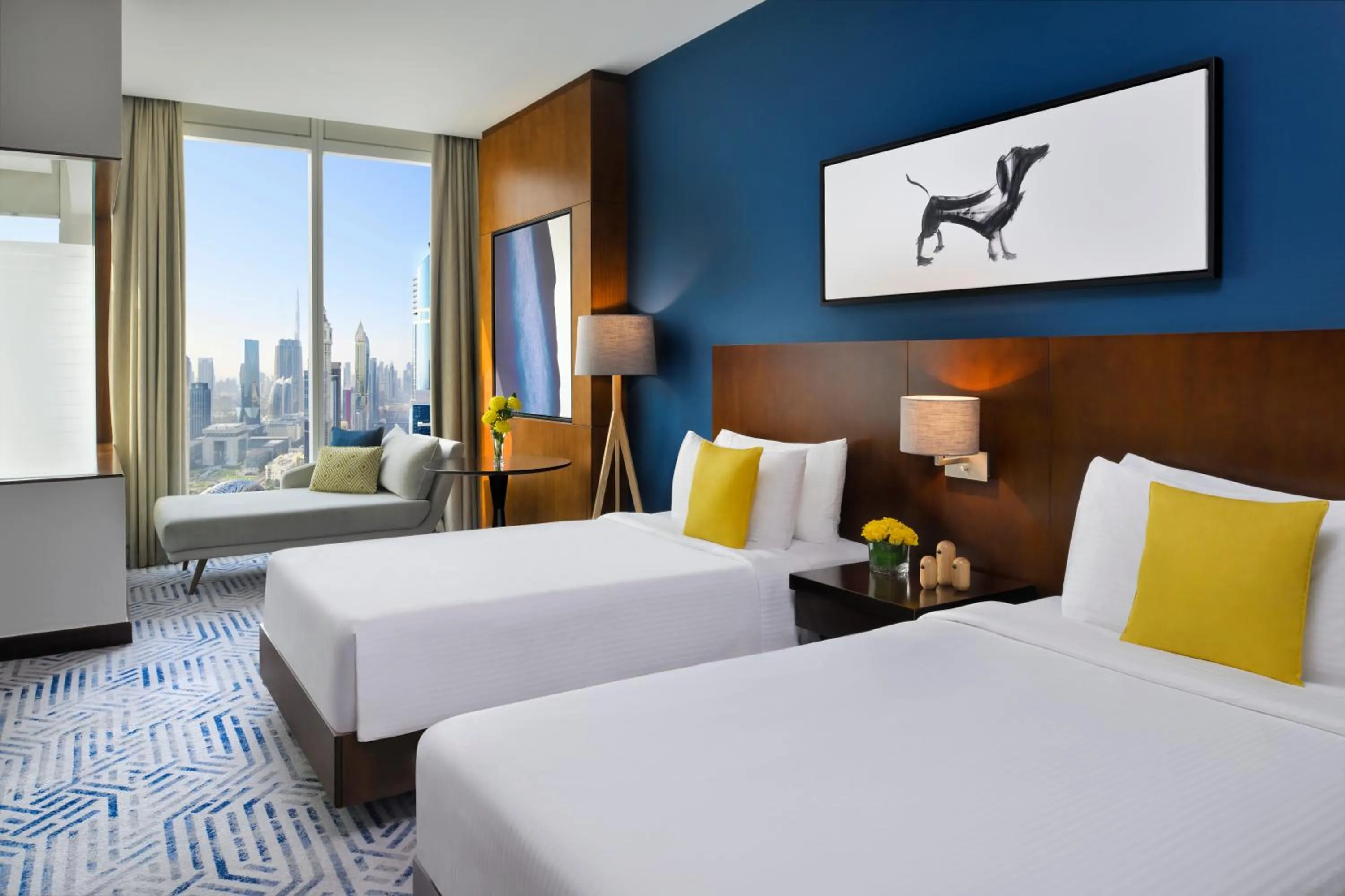Deluxe Twin Room with City View - Club Room  in voco Dubai by IHG