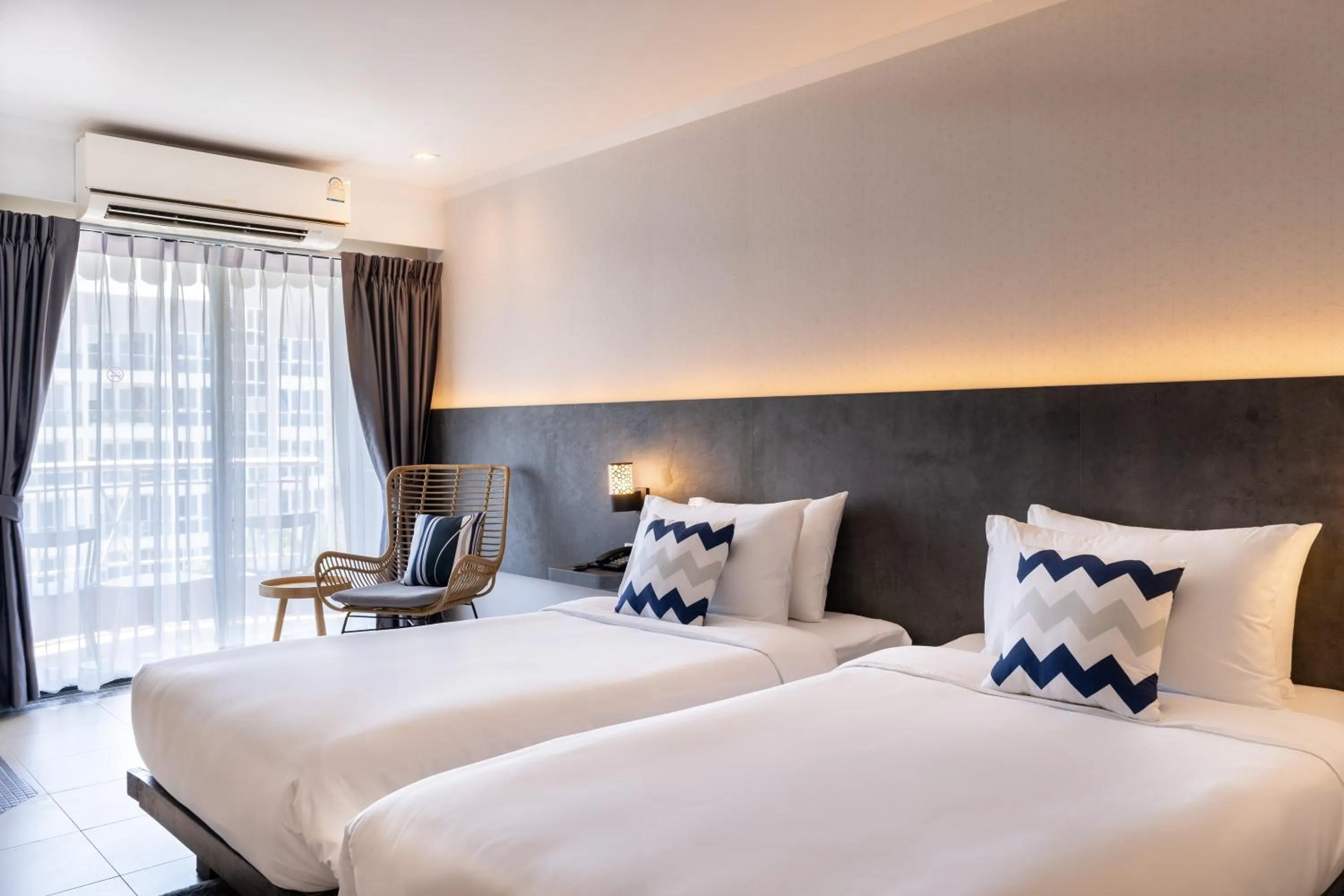 Deluxe Twin Room with Balcony in Heeton Concept Hotel Pattaya by Compass Hospitality