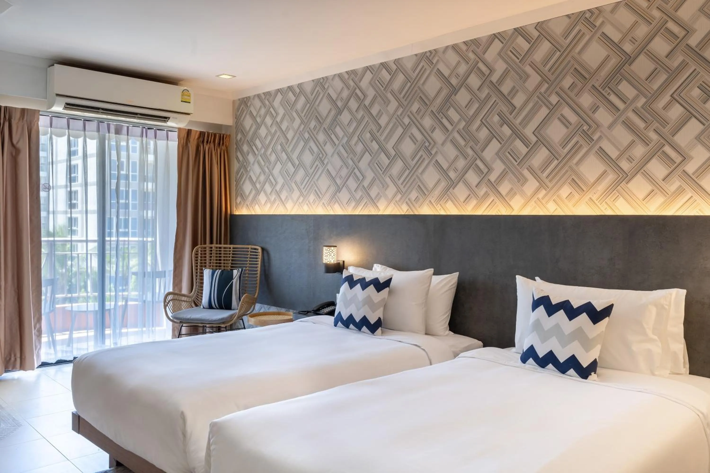 Superior Twin Beds with Balcony in Heeton Concept Hotel Pattaya by Compass Hospitality
