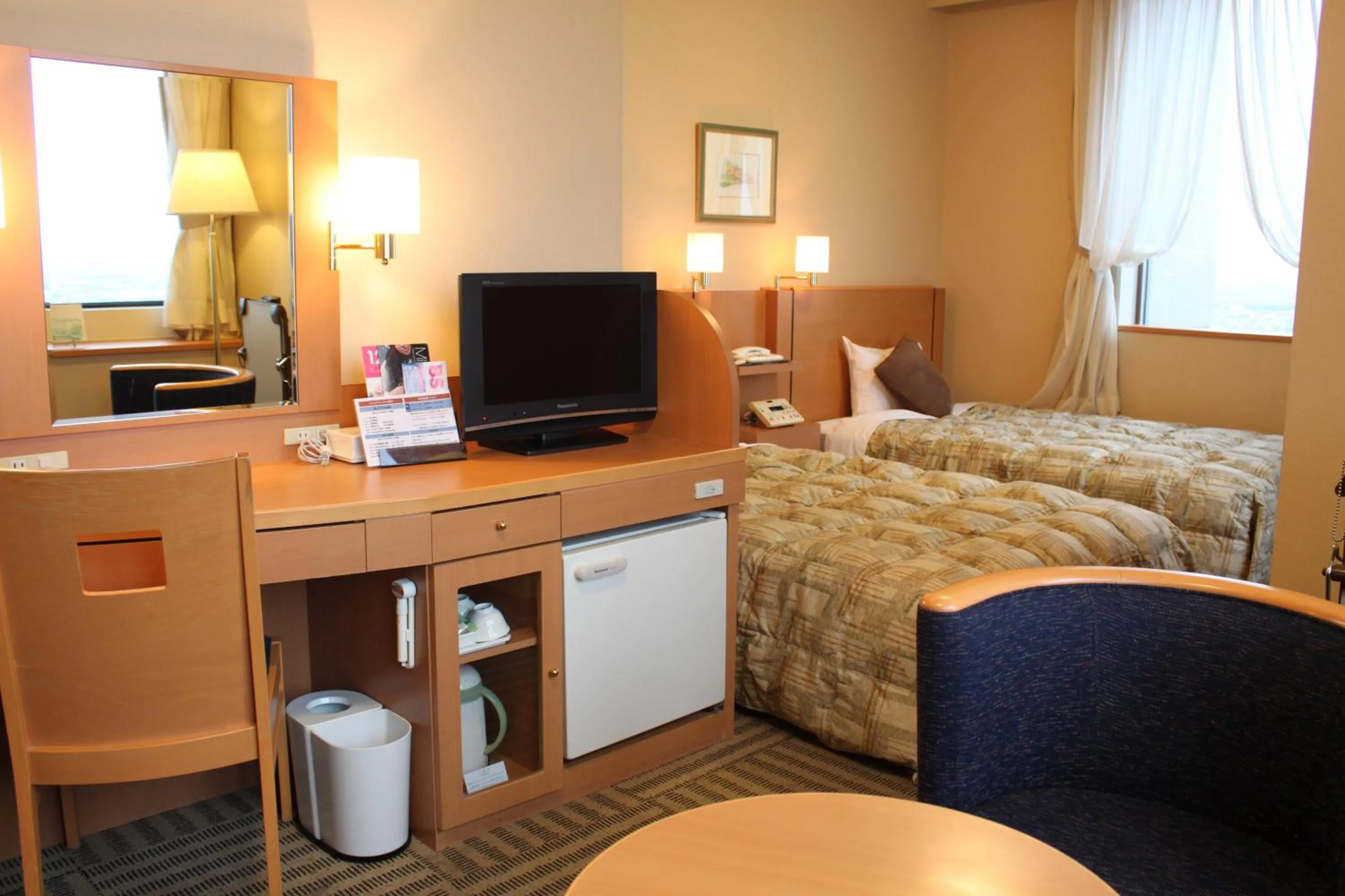 Superior Twin Room with View - Smoking in Yamagata Eki Nishiguchi Washington Hotel