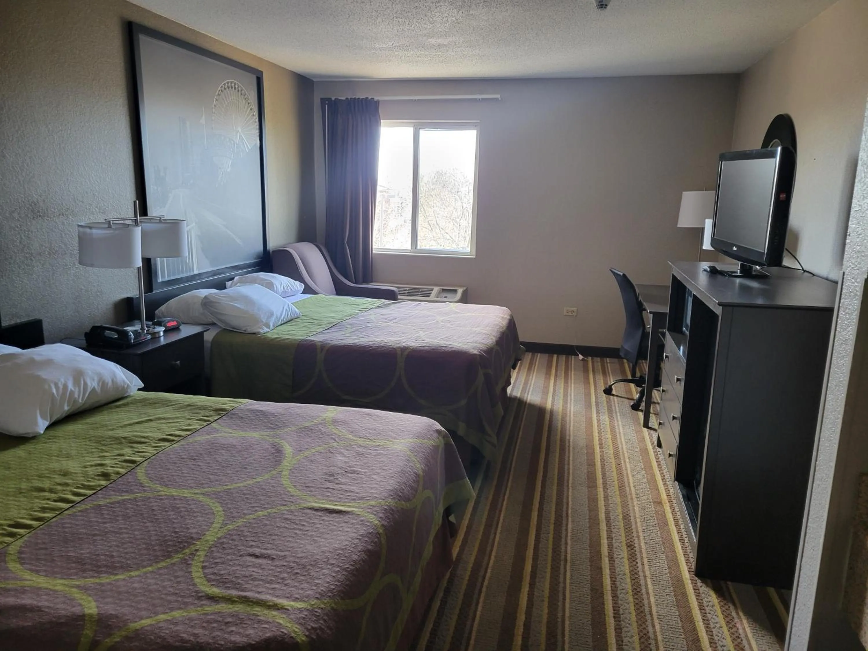 Two-Bedroom Suite with Two King Beds - Non-Smoking in Super 8 by Wyndham Aurora/Naperville Area