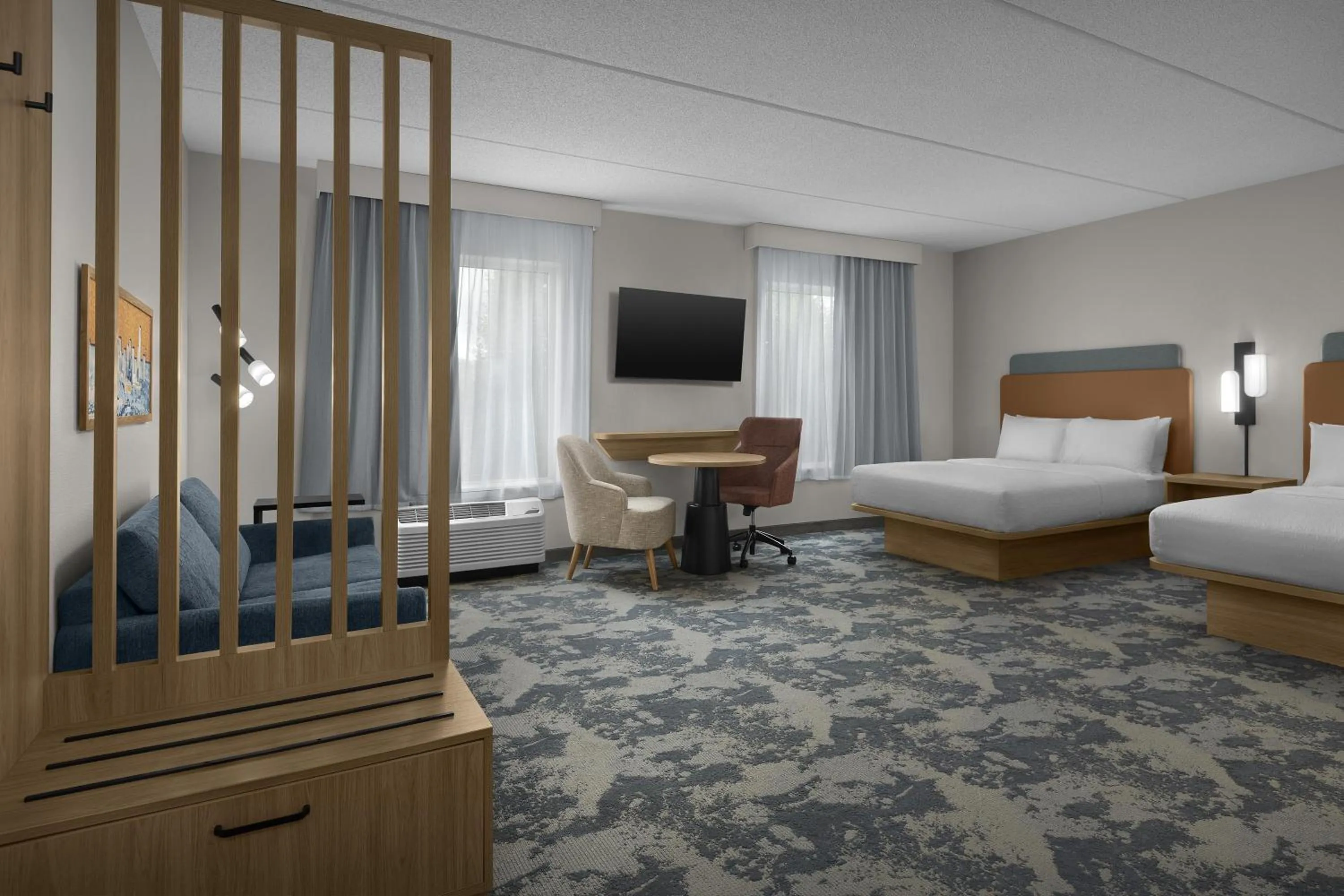 Queen Studio Suite with Two Queen Beds - Non-Smoking in Hampton Inn & Suites Huntersville