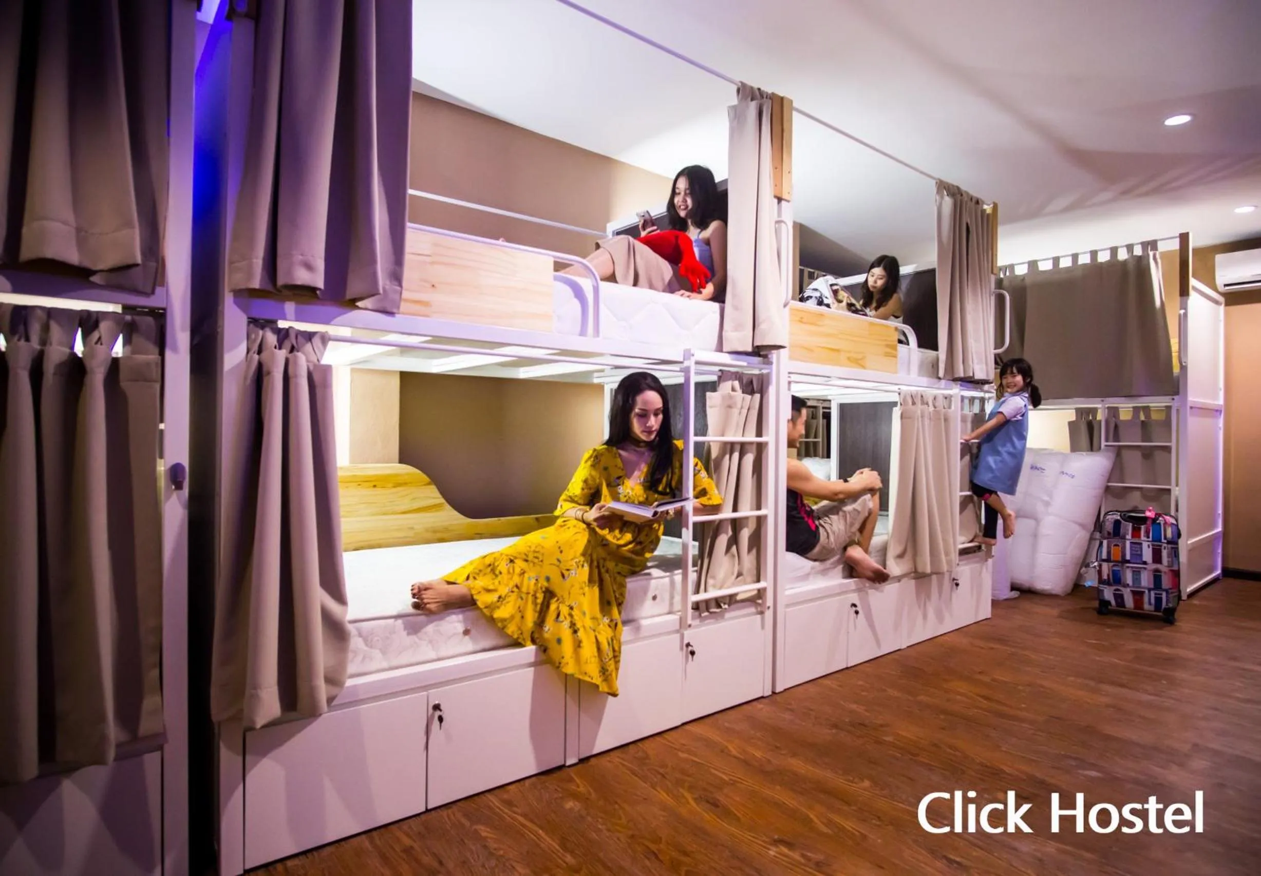 Bunk Bed in Female Dormitory Room   in Click Hostel