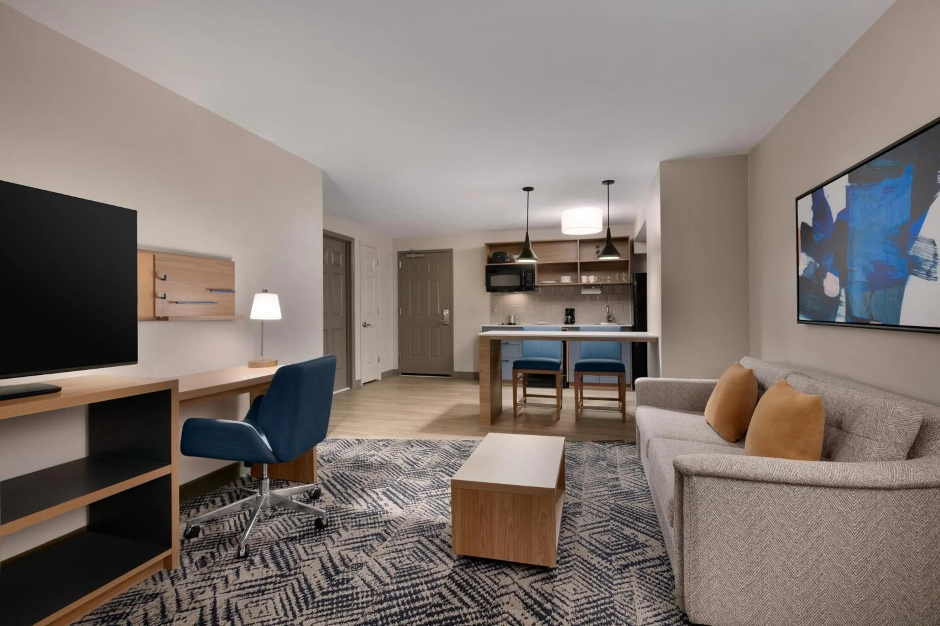 One-Bedroom King Room with Roll-In Shower - Hearing Accessible/Non-Smoking in Candlewood Suites Wake Forest-Raleigh Area by IHG