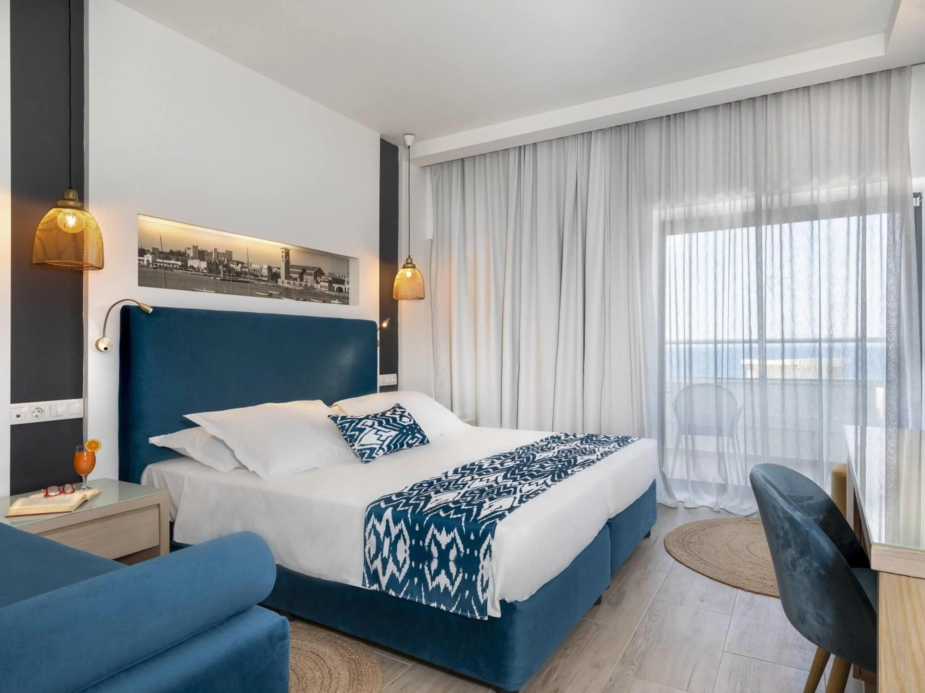 Superior Room with 2 Single beds, single Sofa bed and Balcony in Mercure Rhodes Alexia Hotel & Spa