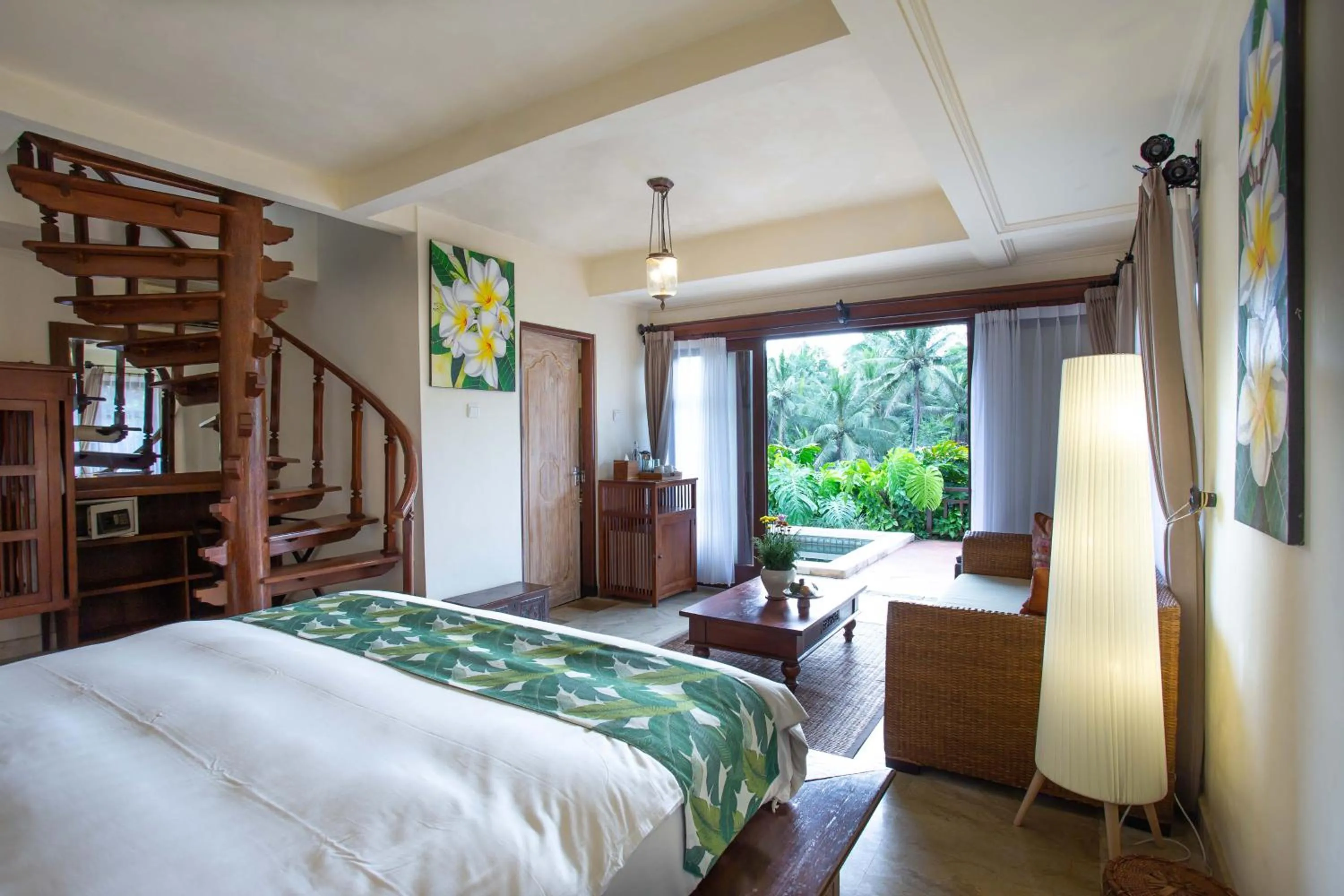 Two Bedroom Duplex Pool Villa with River view in Villa Semana Resort Ubud