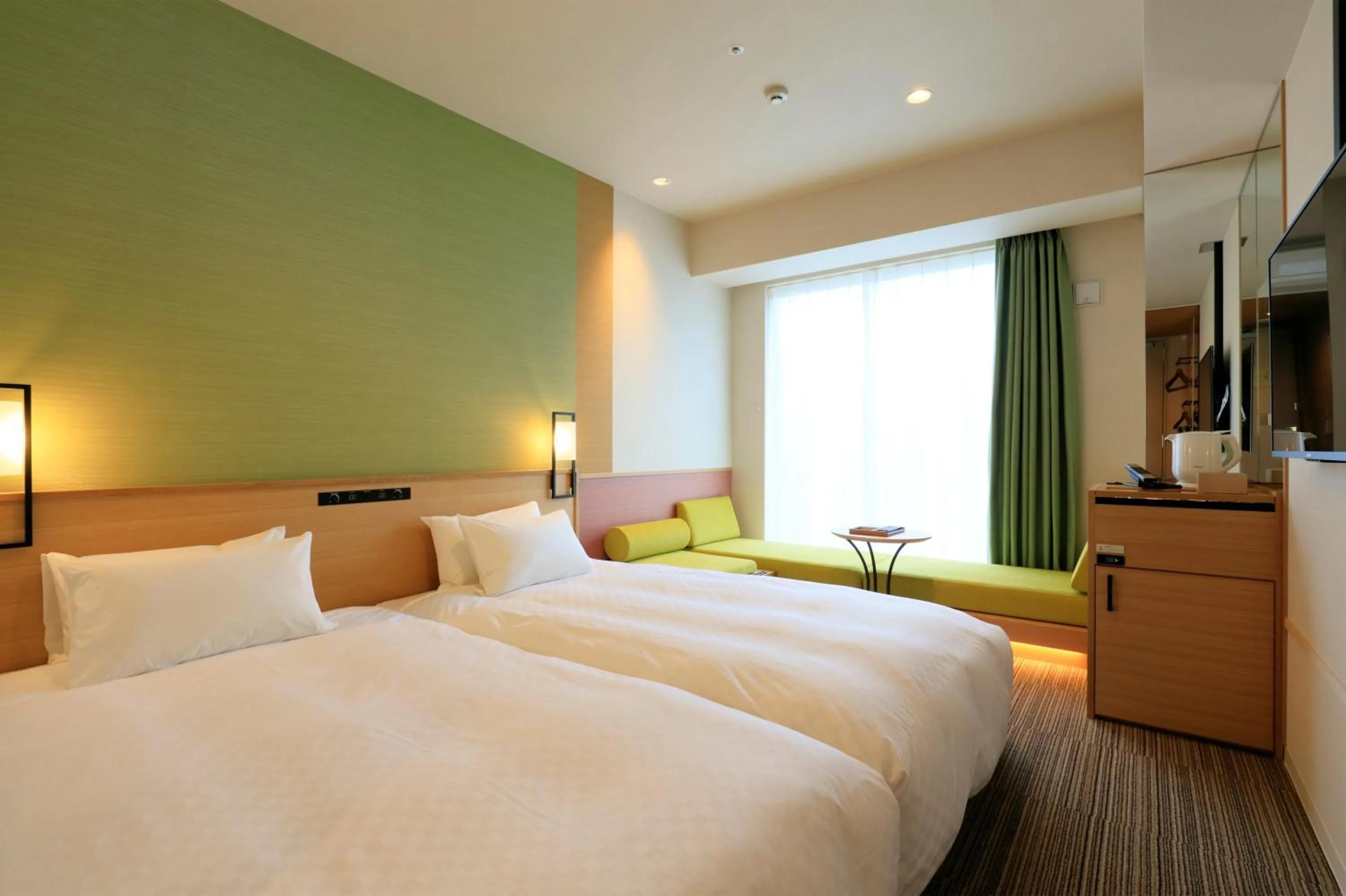 Twin Room with Sofa Bed in Candeo Hotels Hiroshima Hatchobori