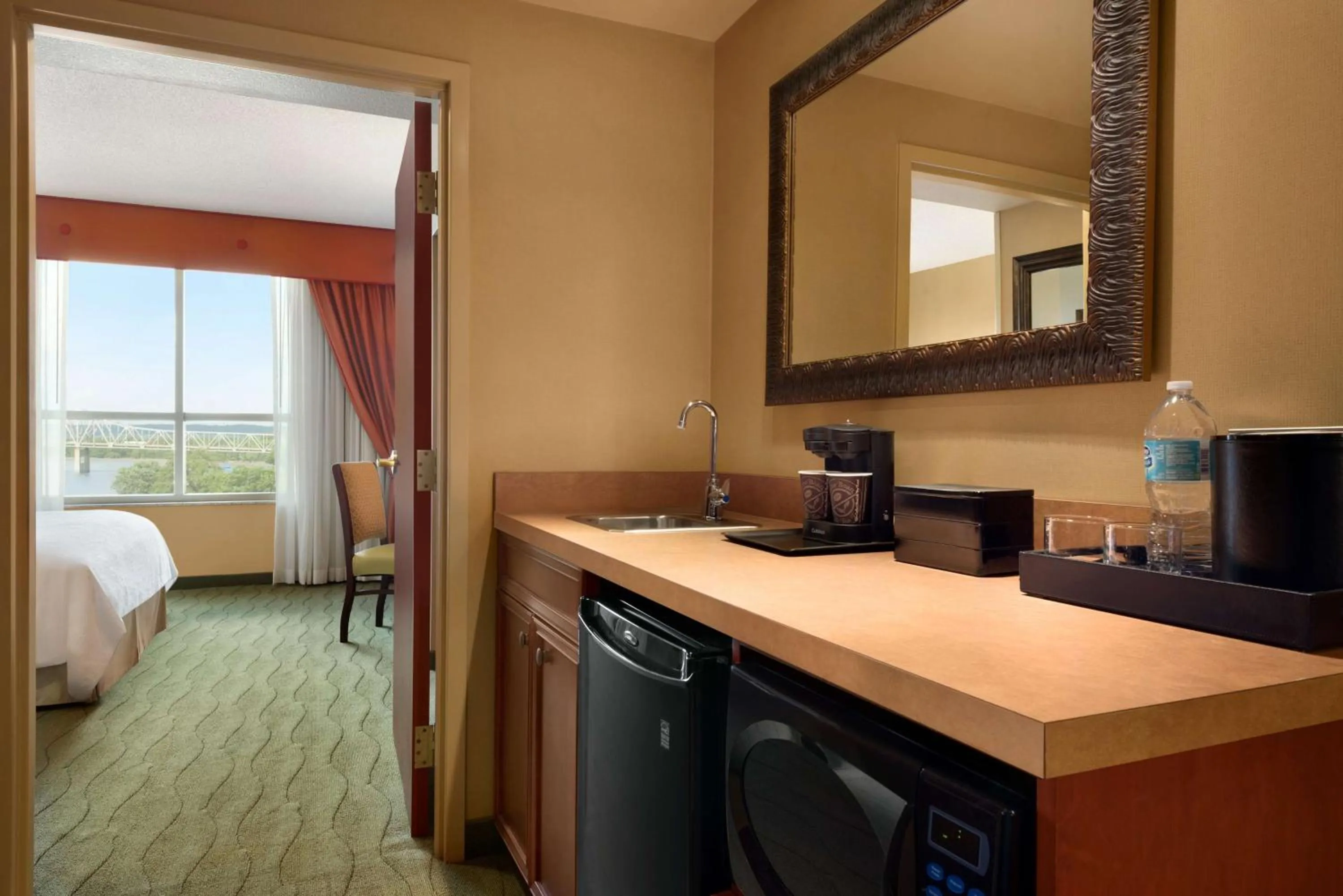 King Suite with River View - Non-Smoking in Embassy Suites East Peoria Hotel and Riverfront Conference Center
