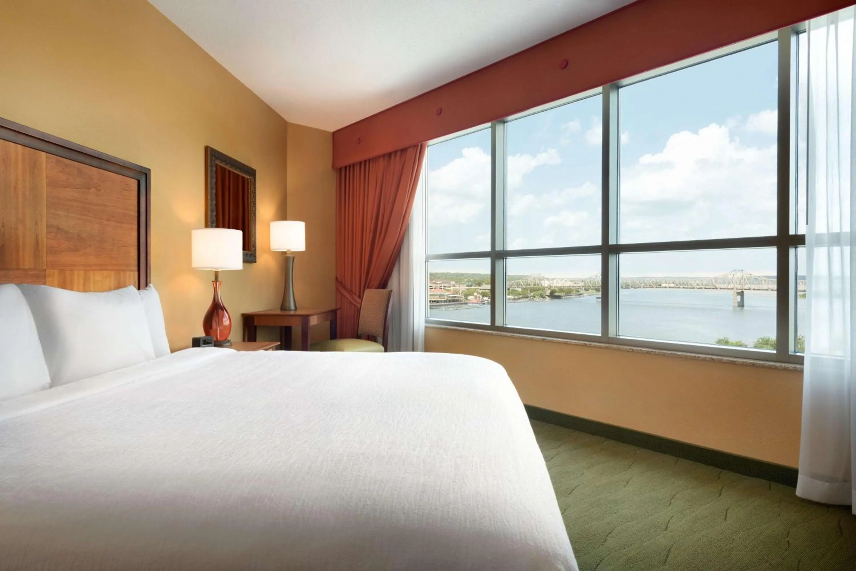 King Corner Suite with City View - Non-Smoking in Embassy Suites East Peoria Hotel and Riverfront Conference Center