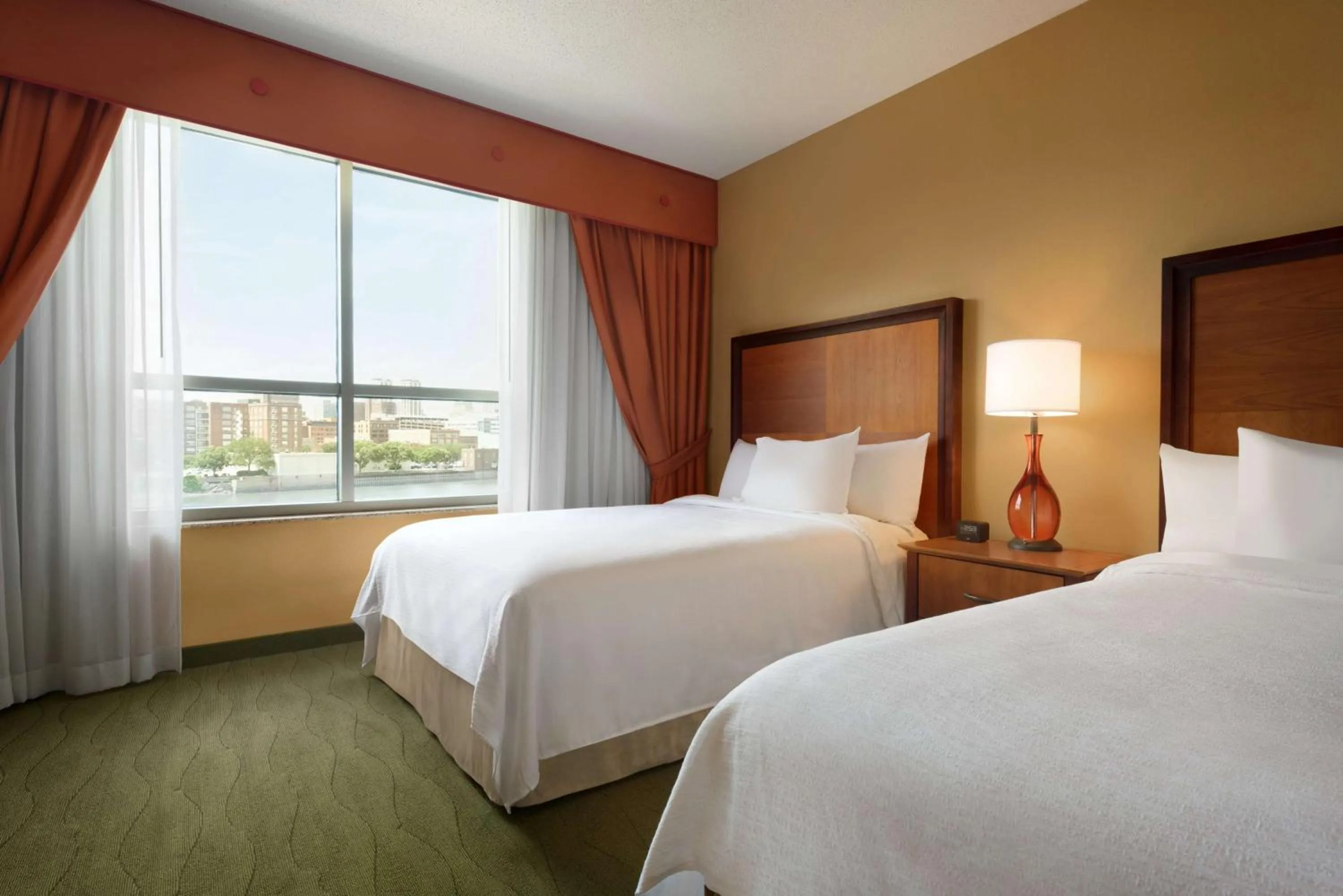 Premium Suite with Two Double Beds and River View in Embassy Suites East Peoria Hotel and Riverfront Conference Center
