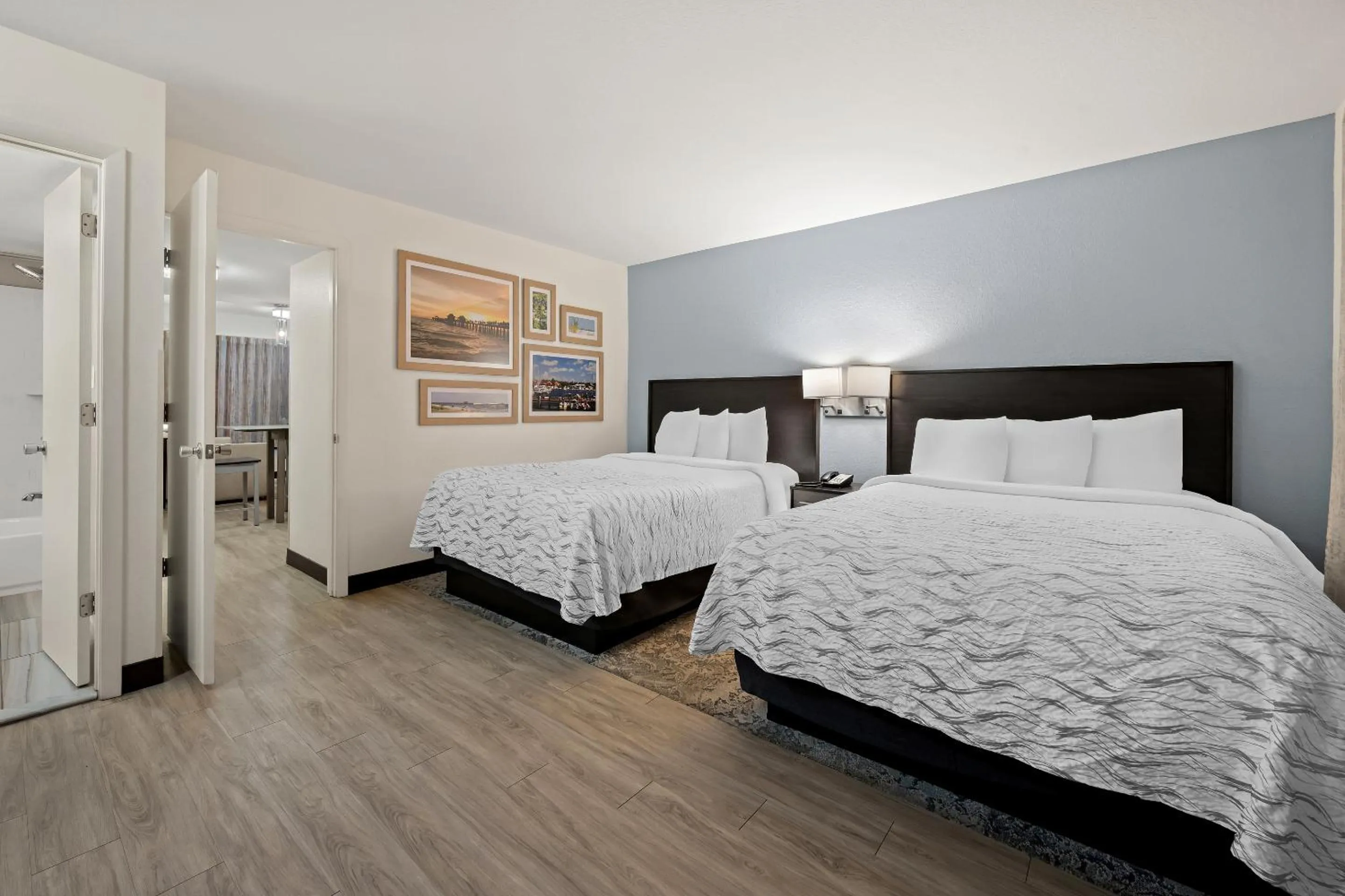 Suite with Two Queen Beds with Kitchen Poolside Smoke Free in Red Roof Inn PLUS+ & Suites Naples Downtown-5th Ave S
