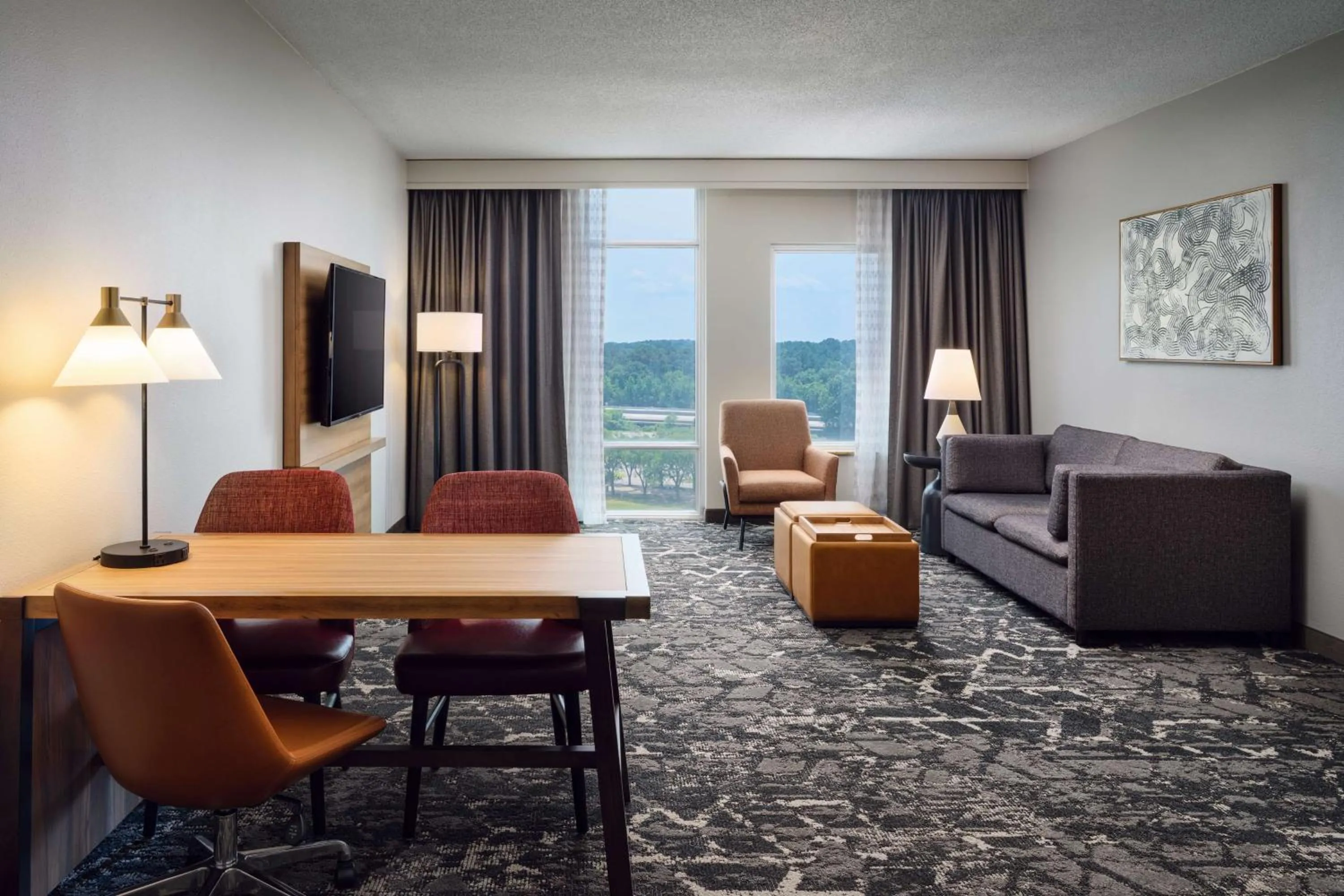 King Corner Suite with City View - Non-Smoking in Embassy Suites by Hilton Hampton Convention Center