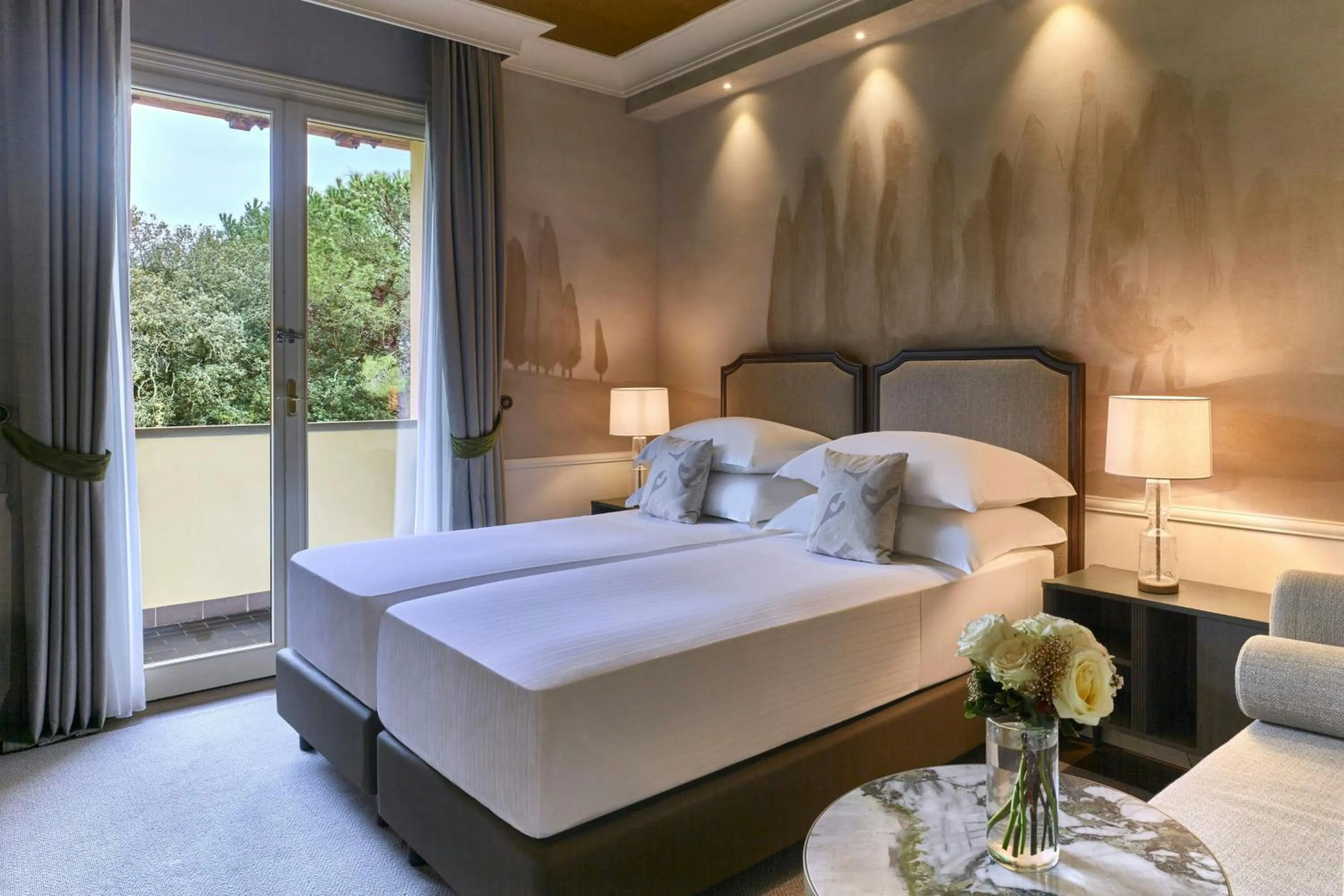 Classic Twin Room with Garden View in Grotta Giusti Thermal Spa Resort Tuscany, Autograph Collection