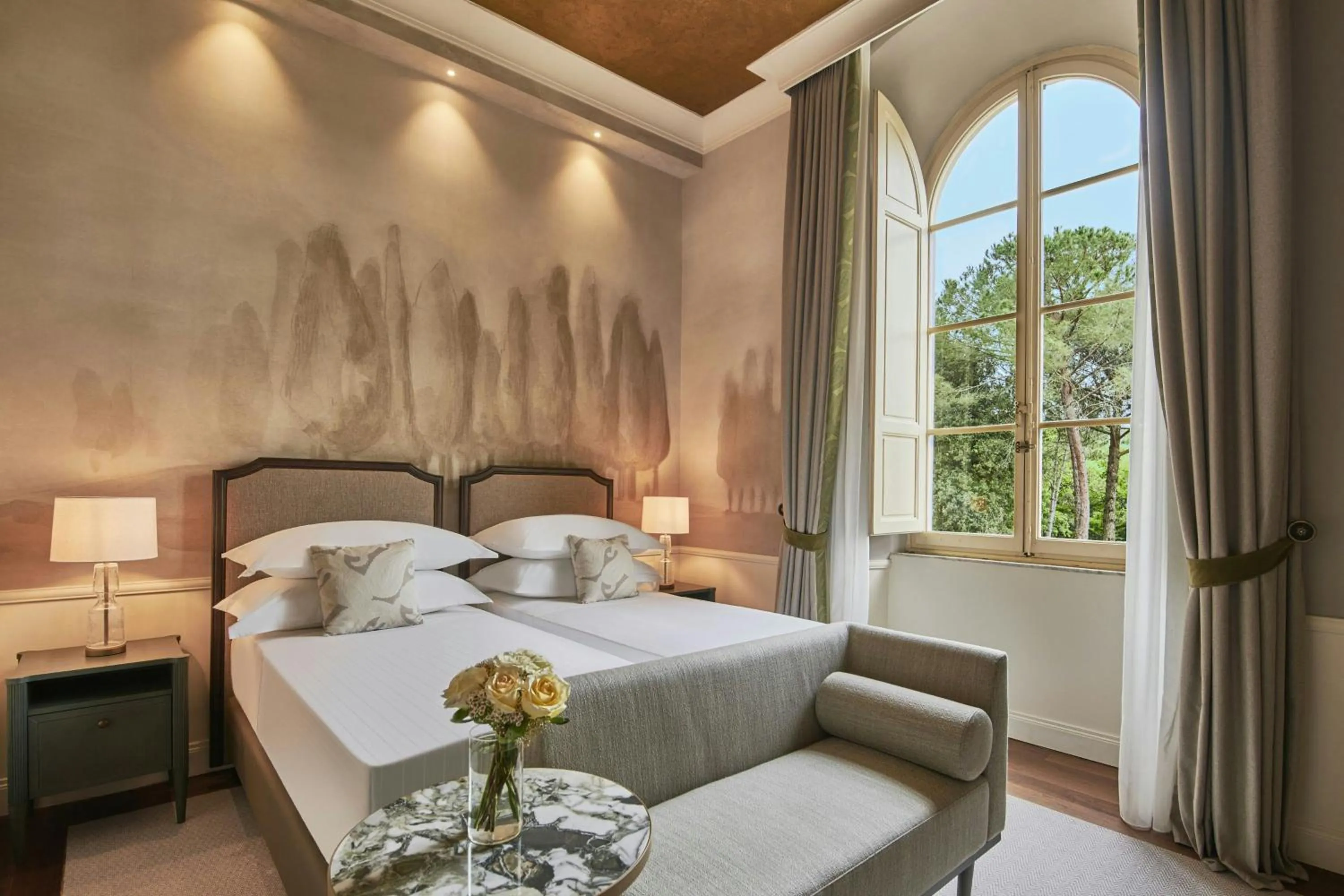 Deluxe Twin Room with Garden View in Grotta Giusti Thermal Spa Resort Tuscany, Autograph Collection