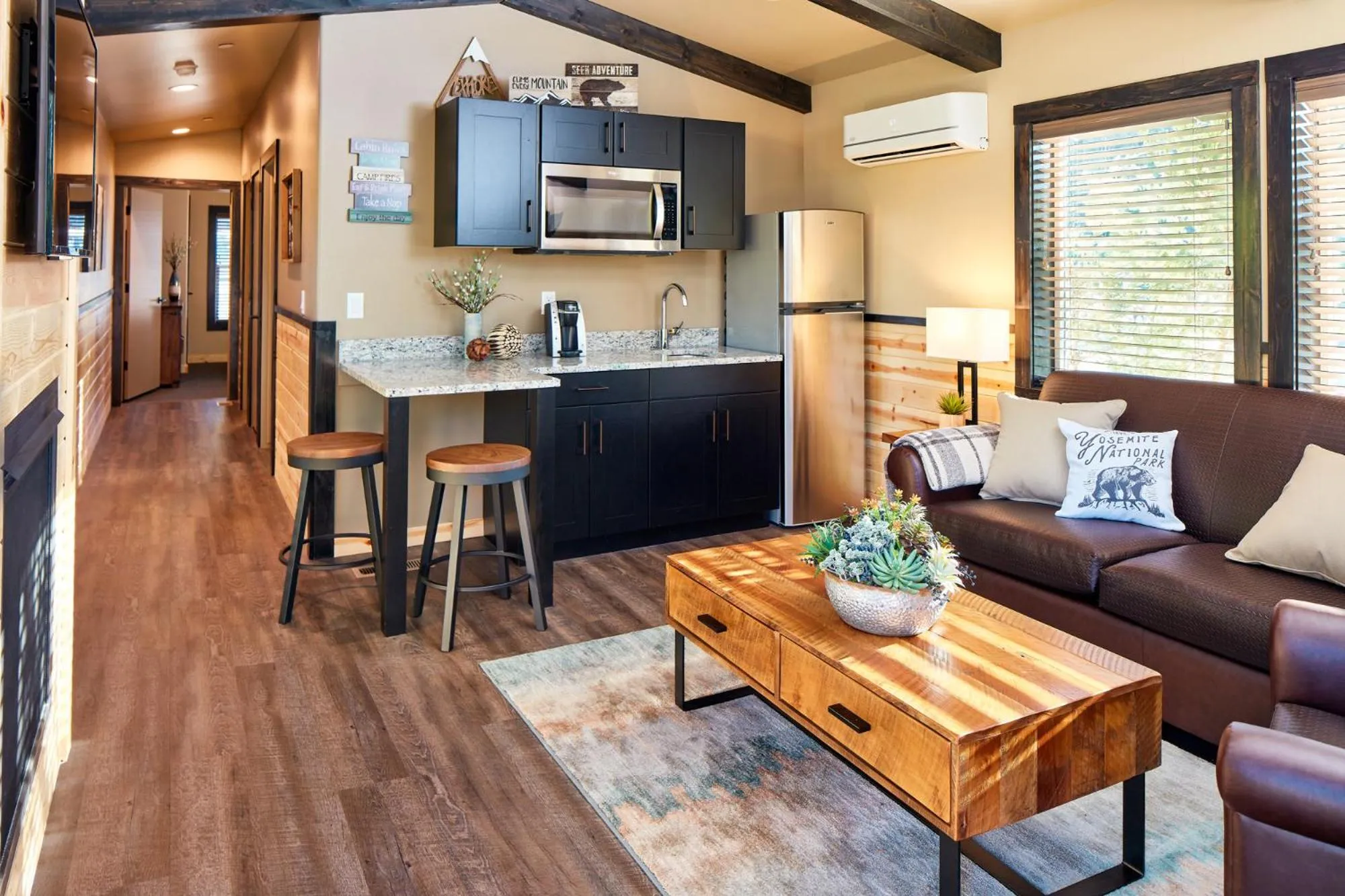 Deluxe Explorer Cabin One King, One Queen in Tenaya at Yosemite