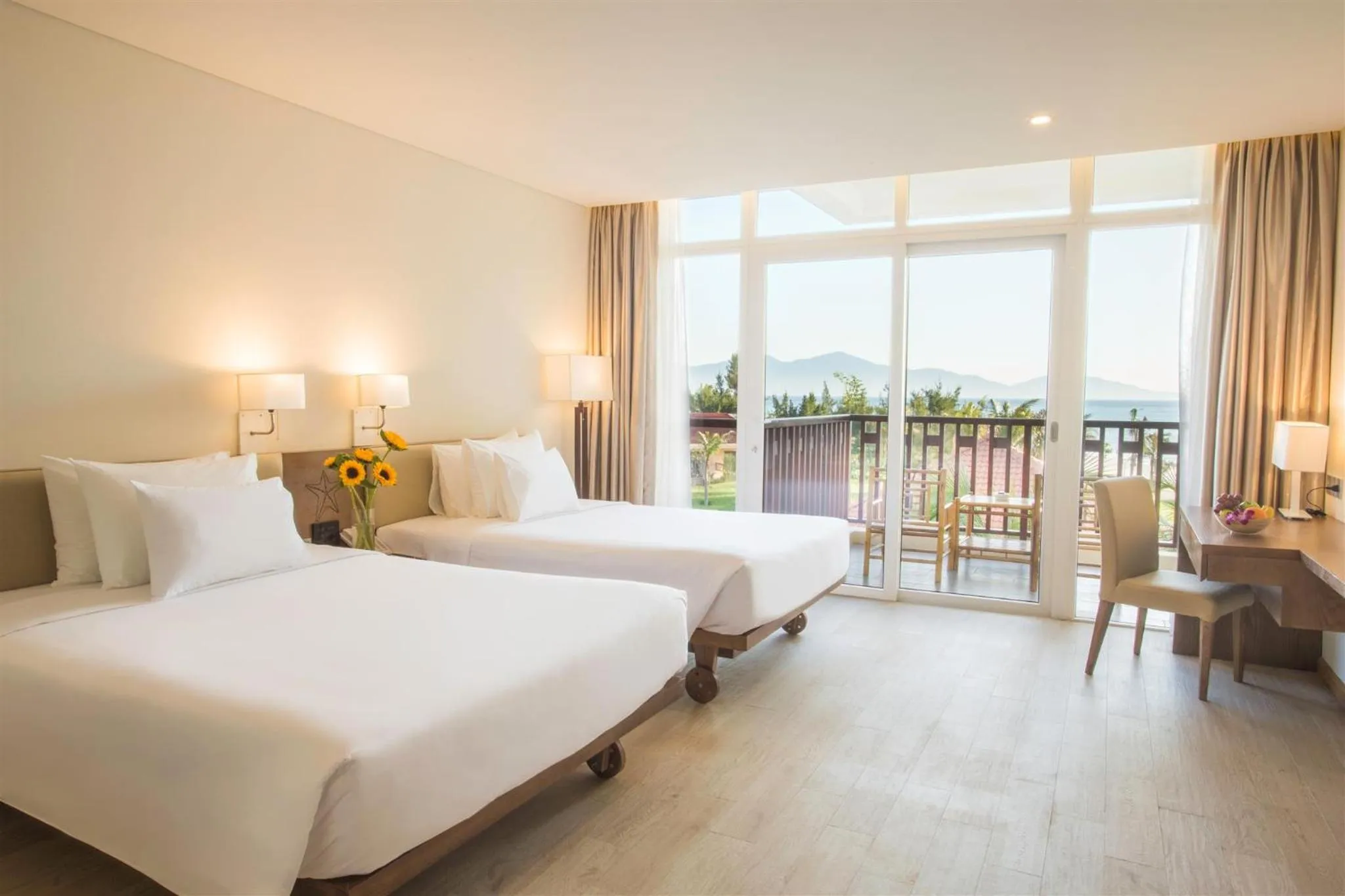 Premium Deluxe Twin Room with Balcony - Ocean View	 in Sandy Beach Non Nuoc Resort
