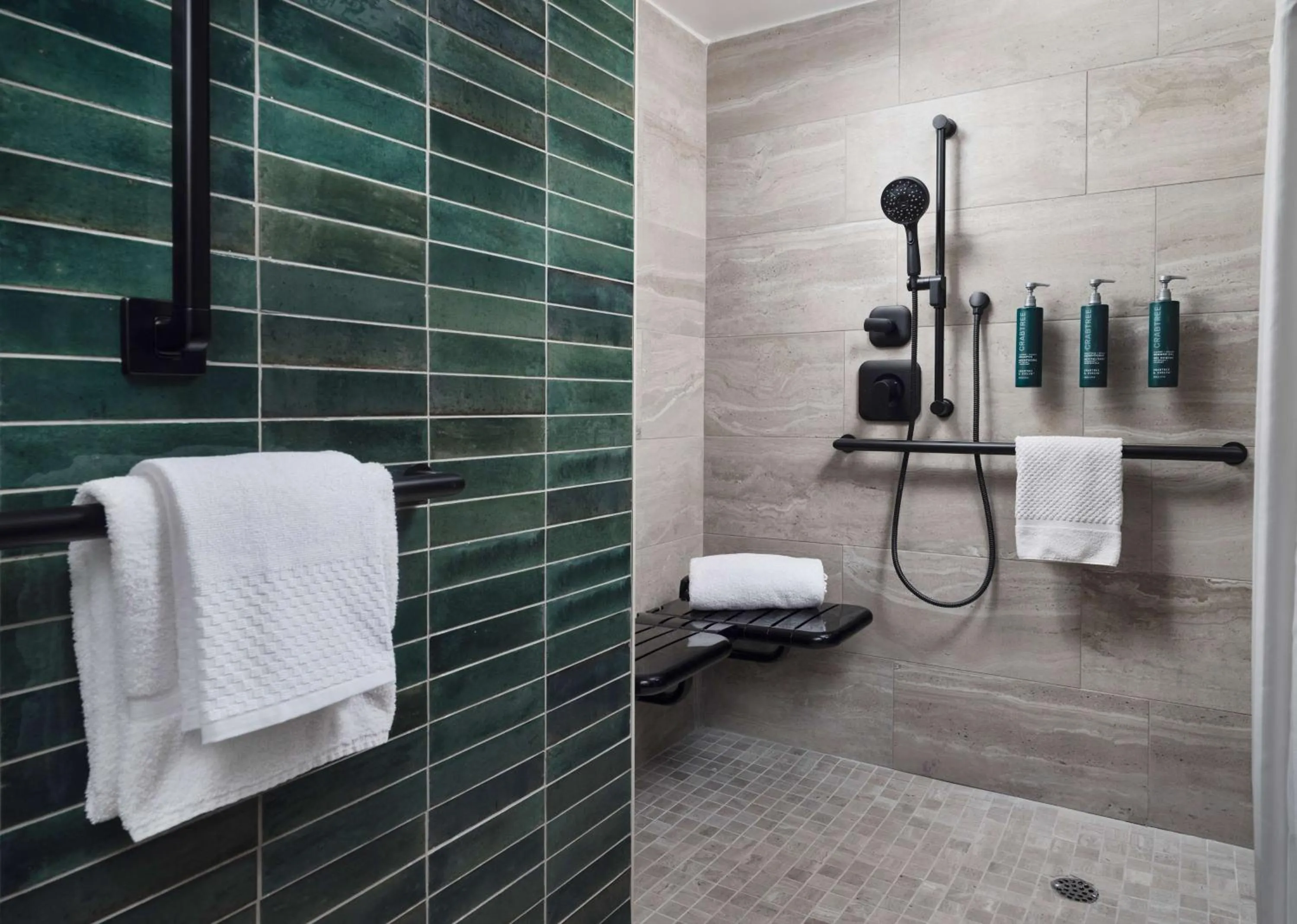 King Room with Roll-In Shower - Mobility/Hearing Accessible in Hilton Stockton