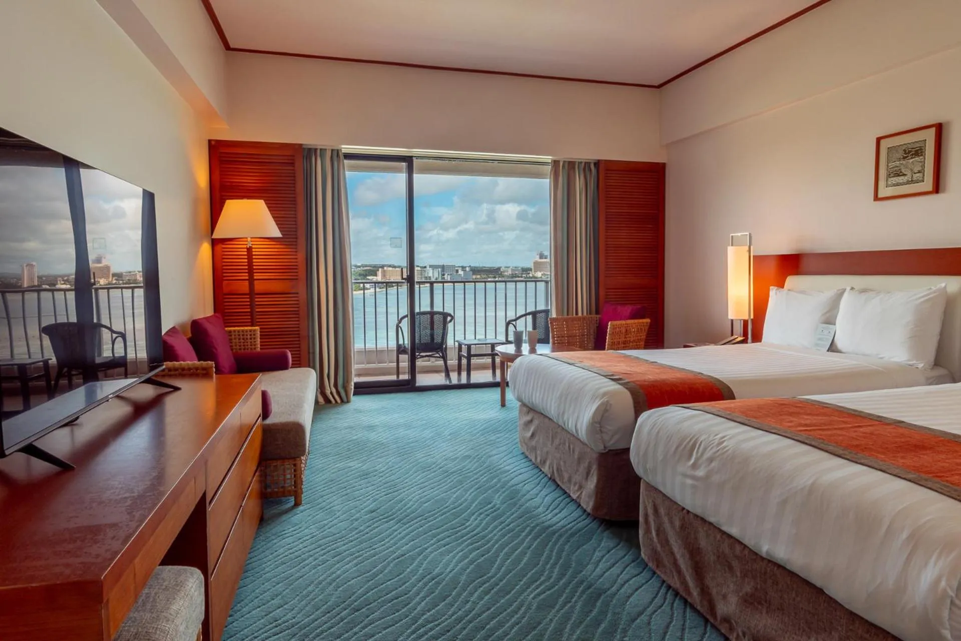 Ocean Front Room with One Extra Bed in Hotel Nikko Guam