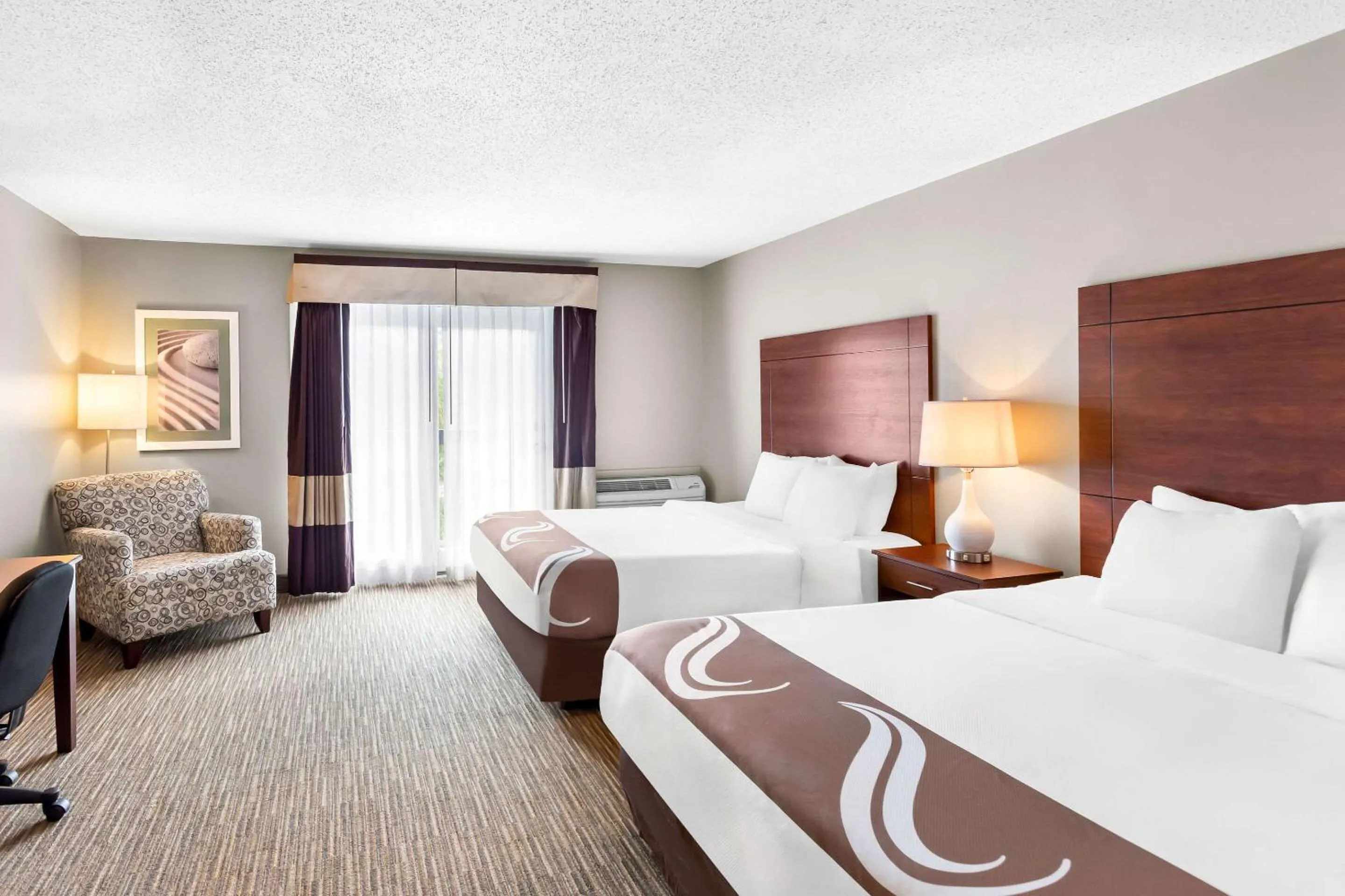 Queen Room with Two Queen Bed and Balcony - Non-Smoking in Quality Inn & Suites Gorham Riverside