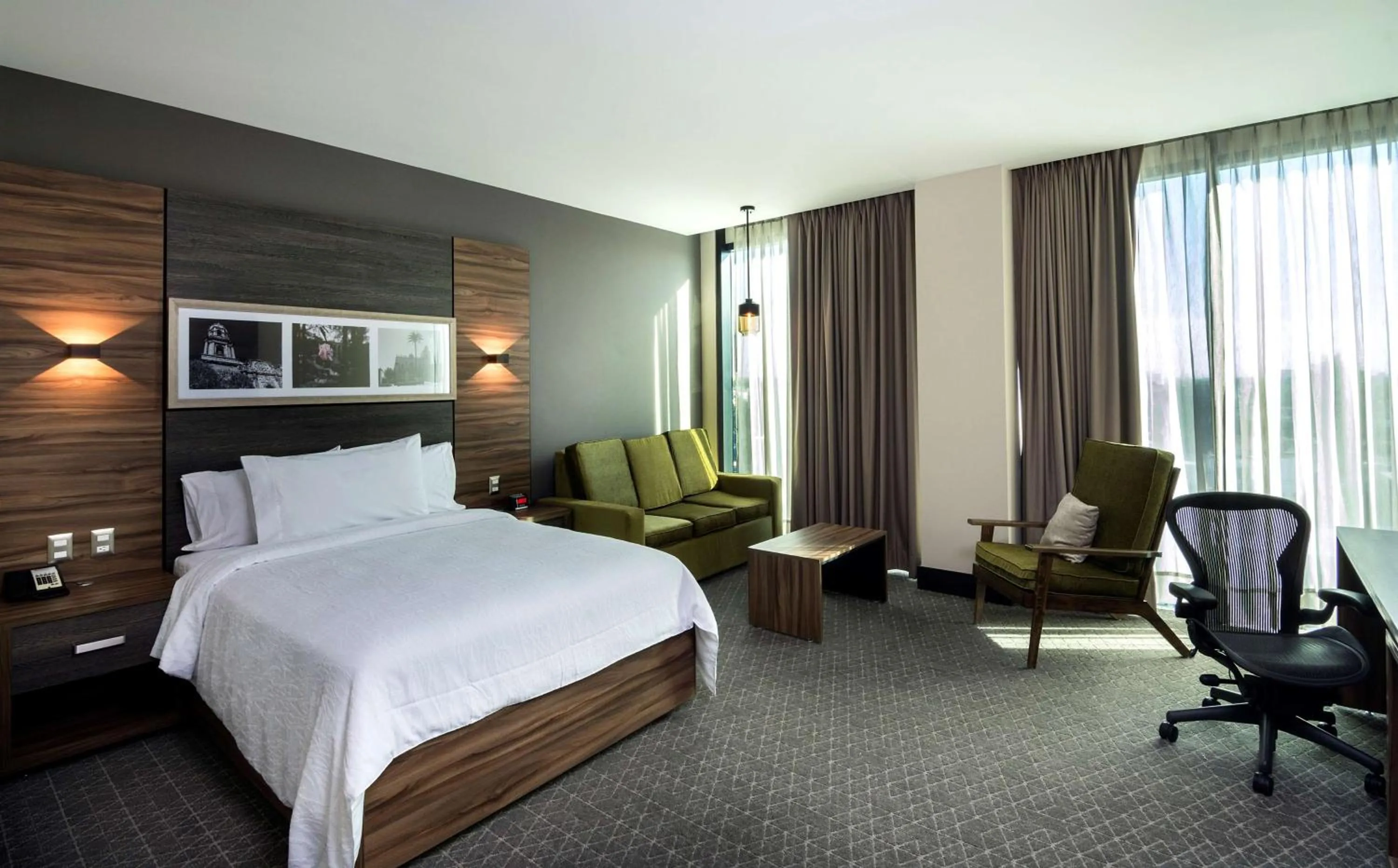 Queen Room with Roll-In Shower - Mobility and Hearing Access in Hilton Garden Inn Aguascalientes