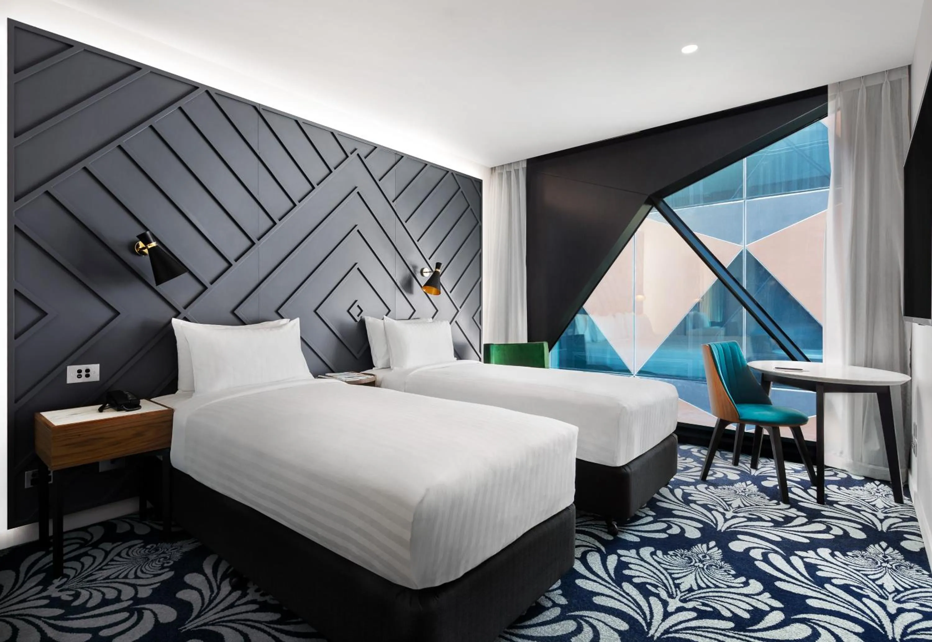 Twin Acacia Room in West Hotel Sydney, Curio Collection by Hilton