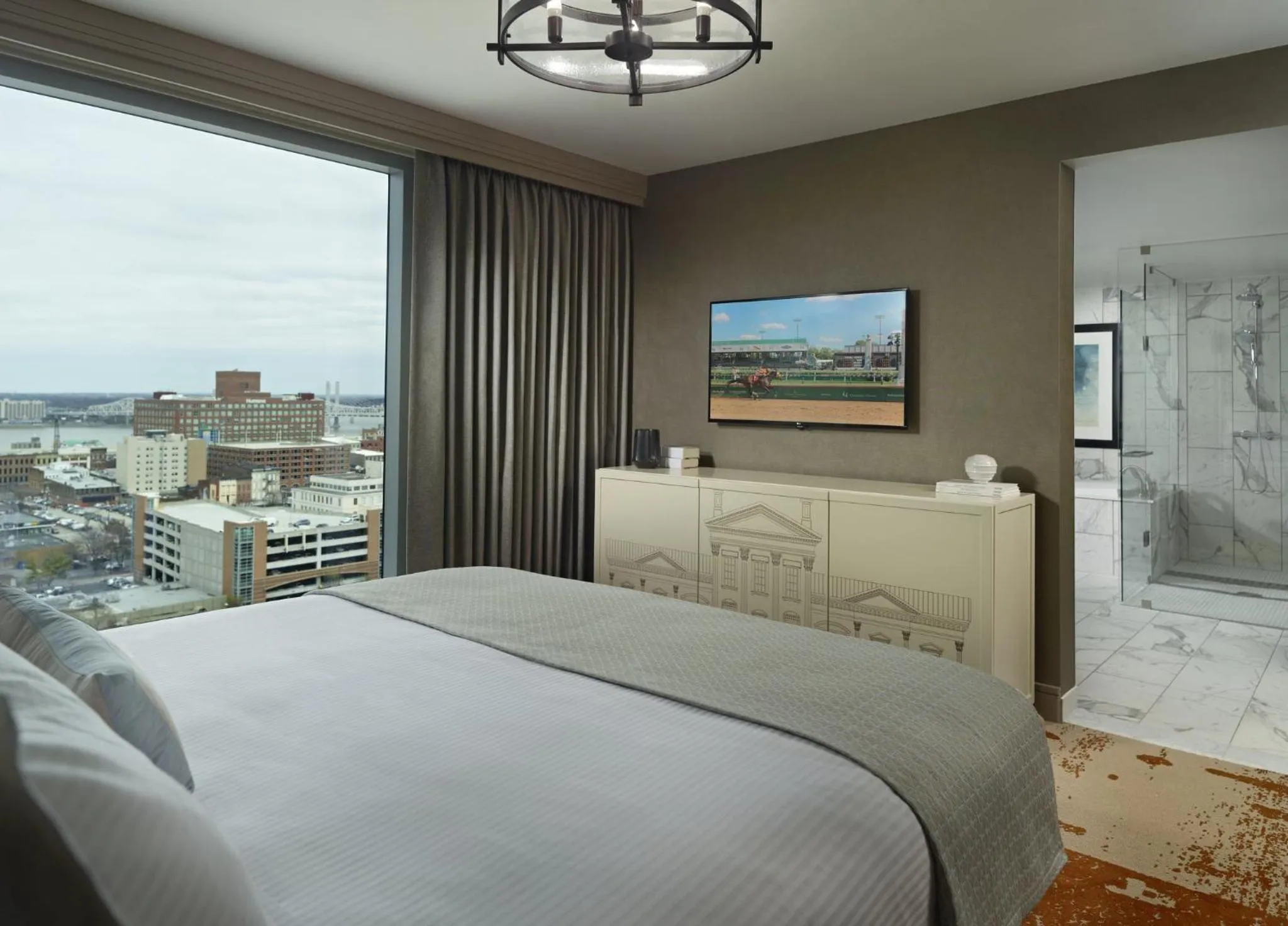 Two Bedroom Luxury Deluxe Corner Suite in Omni Louisville Hotel