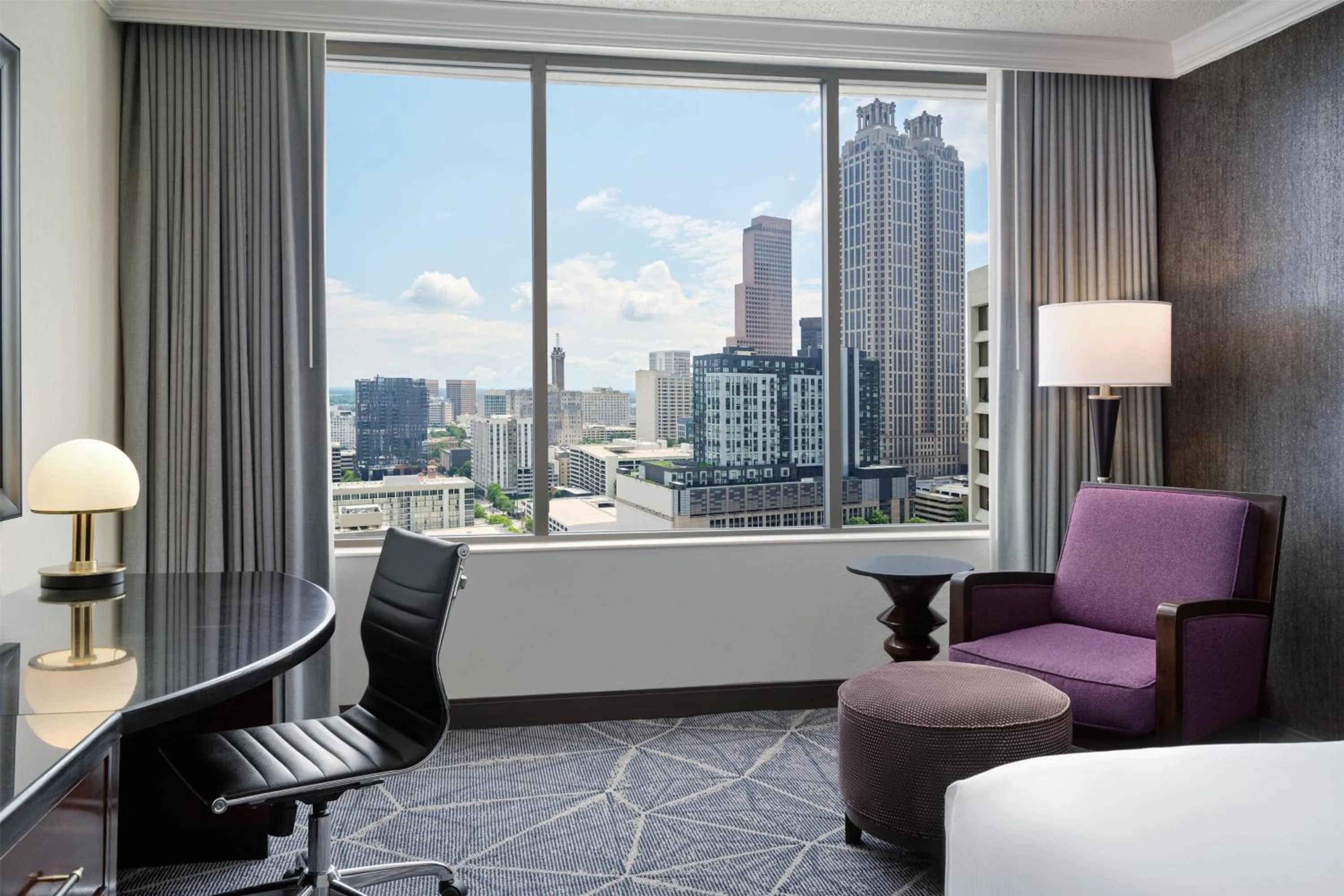 King Bed with City View in Hilton Atlanta