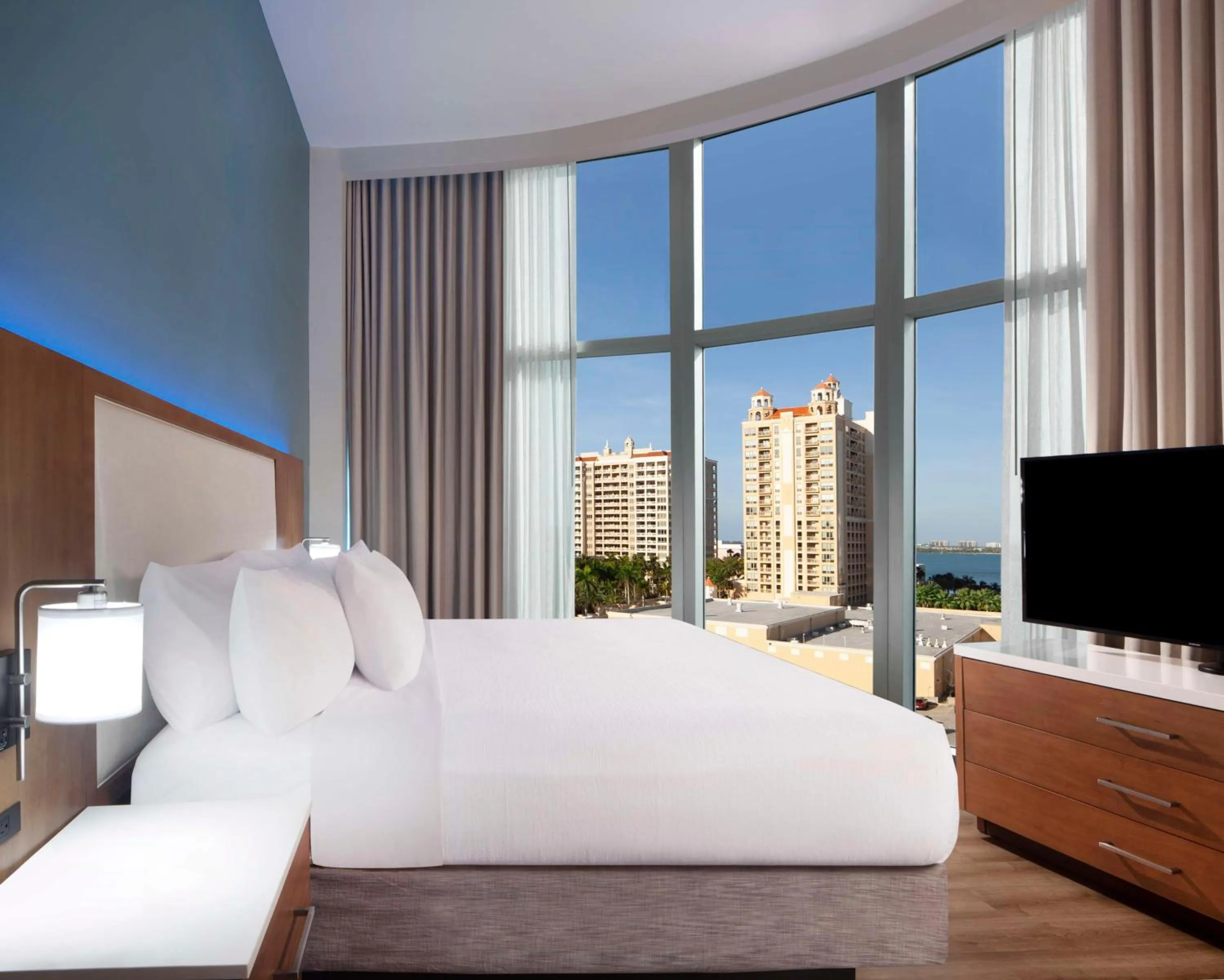 Two Room Corner Suite with Bay View in Embassy Suites By Hilton Sarasota