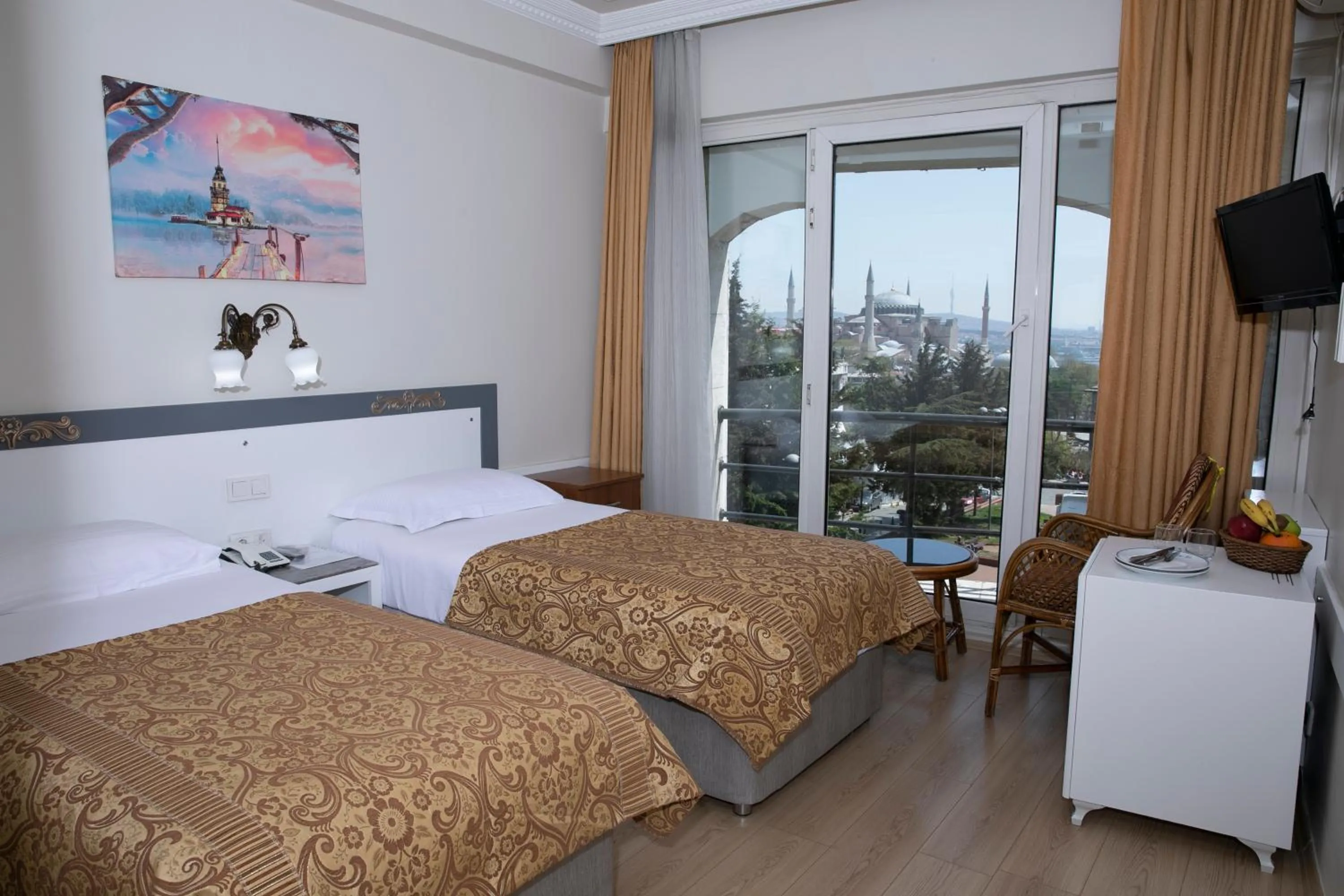 Double Room with Balcony and Sea View in Hali Hotel