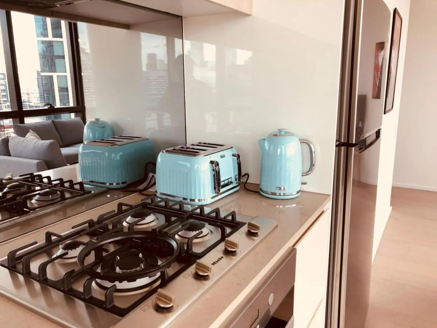 Deluxe two bedroom two bathroom with river/harbor view in Winston Apartments Docklands