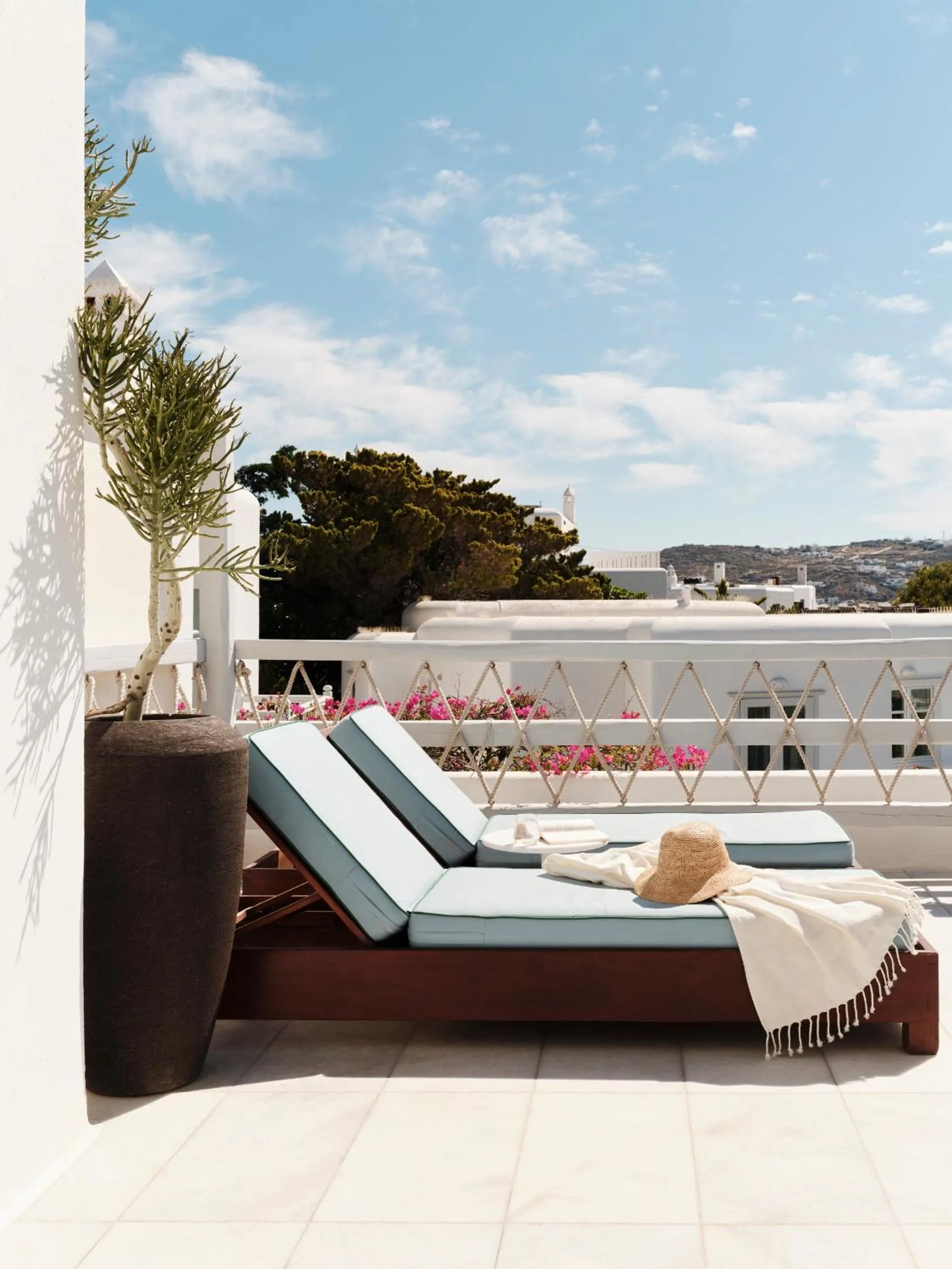 Panoramic Double or Twin Room with Private Sundeck in Belvedere Mykonos - Main Hotel - The Leading Hotels of the World