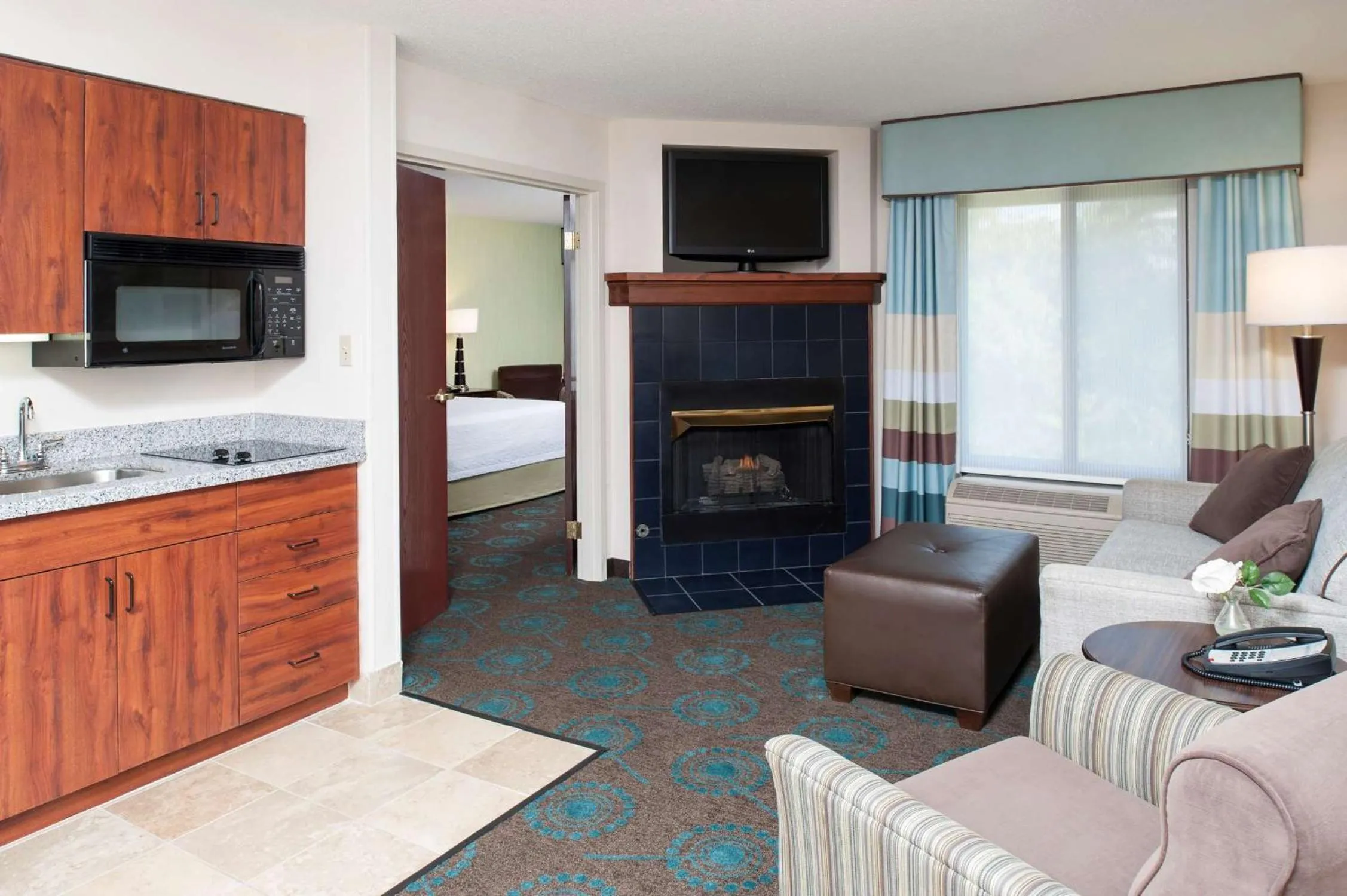 One-Bedroom King Suite with Fireplace - Non-Smoking  in Hampton Inn & Suites Kokomo