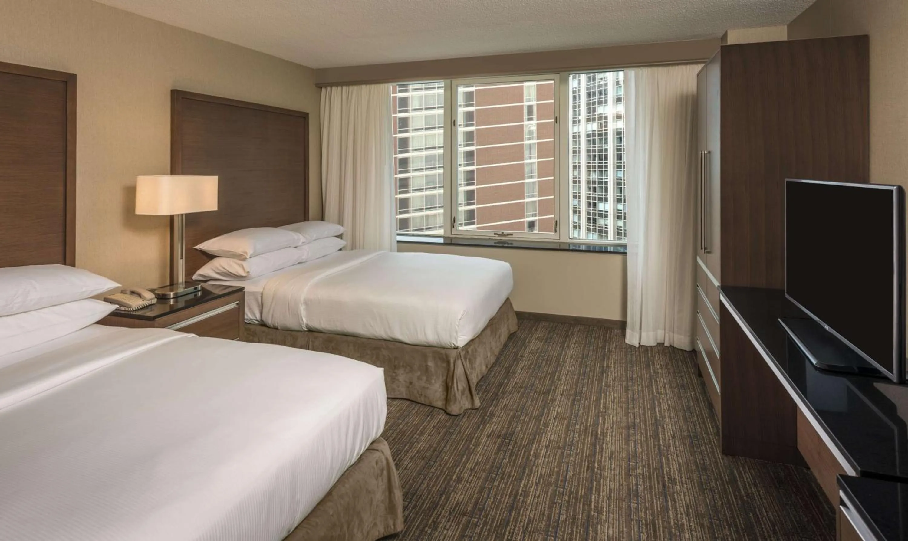 One-Bedroom Suite with Two Double Beds and Roll-in Shower - Mobility Access/Non-Smoking in Embassy Suites by Hilton Chicago Downtown Magnificent Mile
