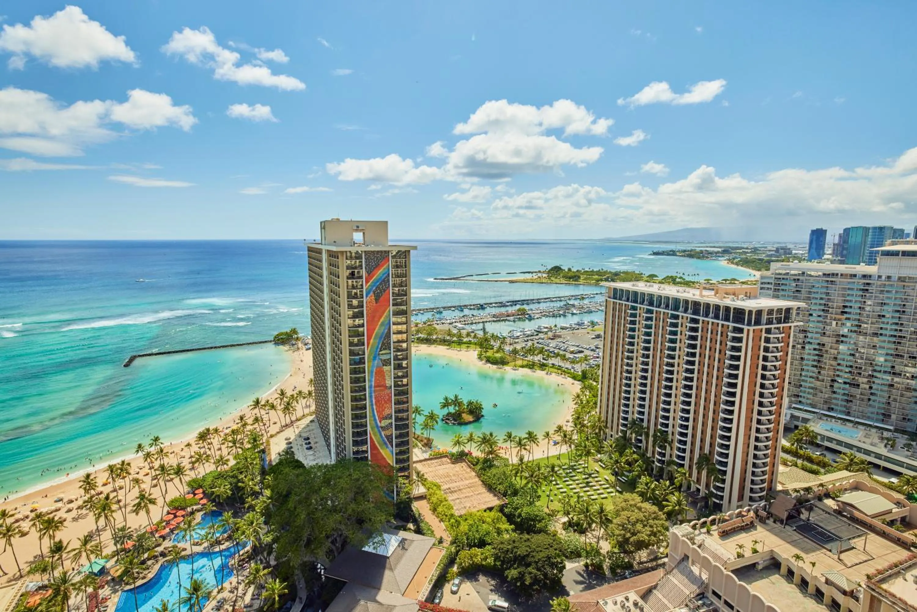 Tapa Collection One-Bedroom Corner King Suite with Ocean View in Hilton Hawaiian Village Waikiki Beach Resort