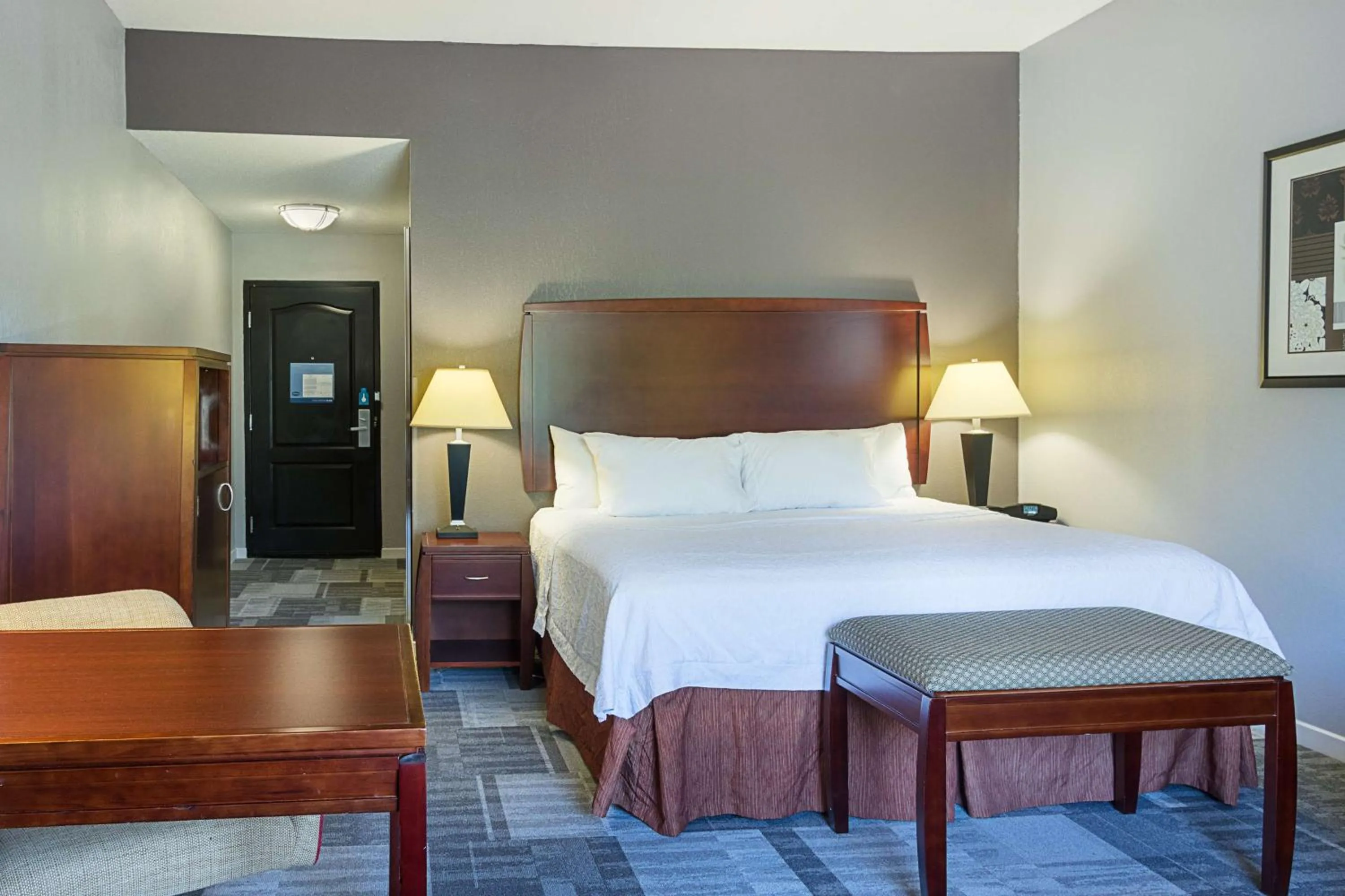 King Room with Sofa Bed and Study - Non-Smoking in Hampton Inn and Suites Indianapolis/Brownsburg