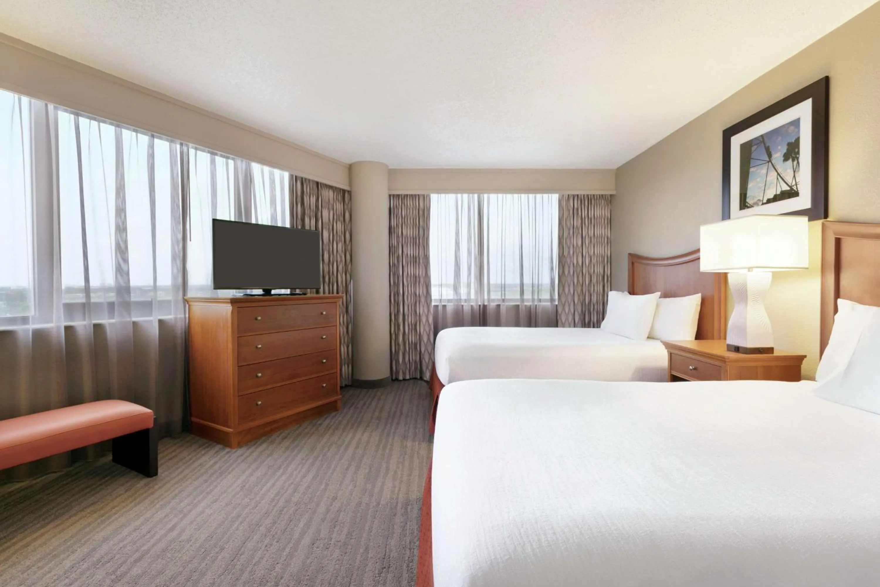 Premium Corner Two-Room Suite with Two Double Beds and Sofa Bed in Embassy Suites by Hilton Orlando International Drive ICON Park