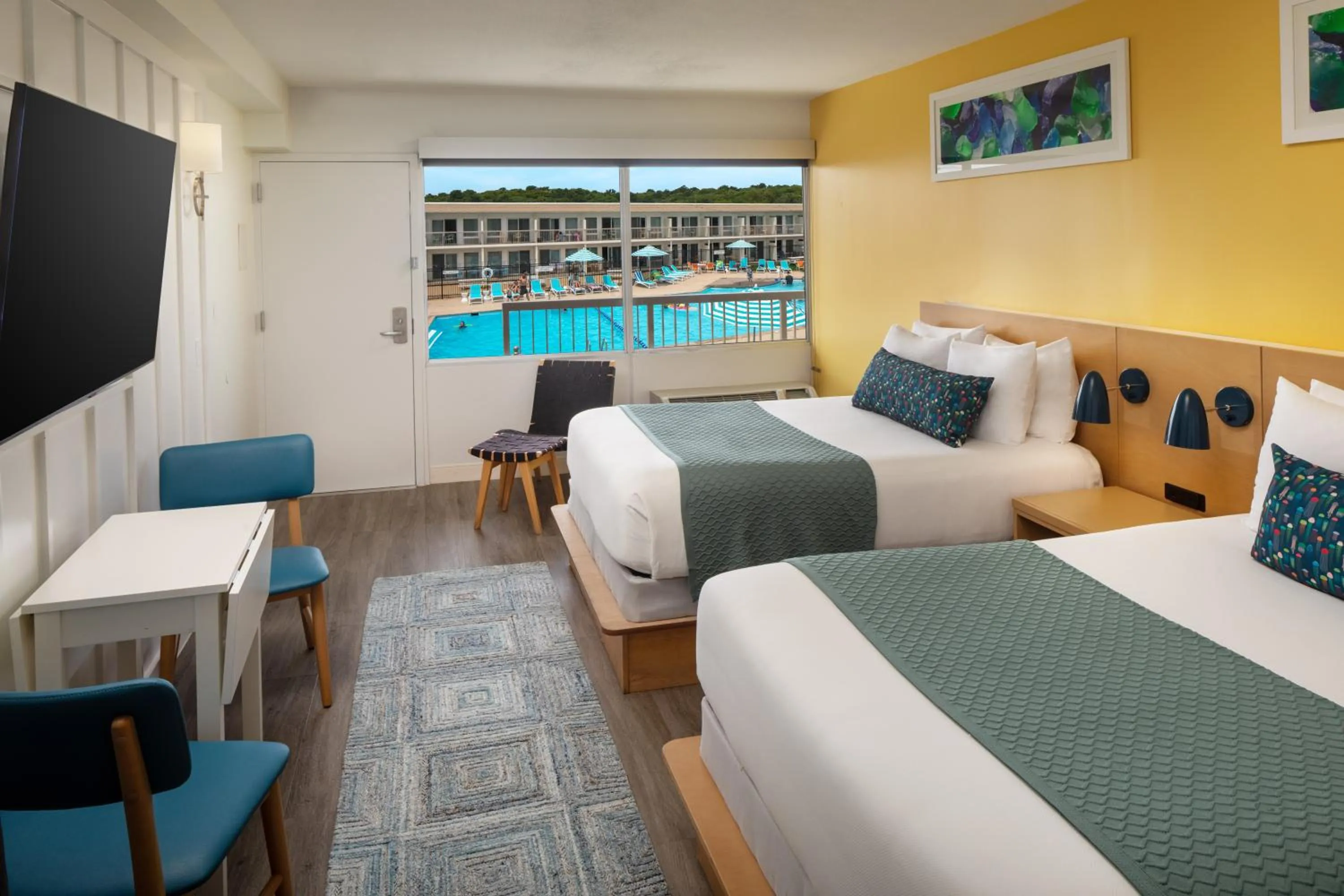 Courtyard View with Two Double Beds  in Harbor Hotel Provincetown